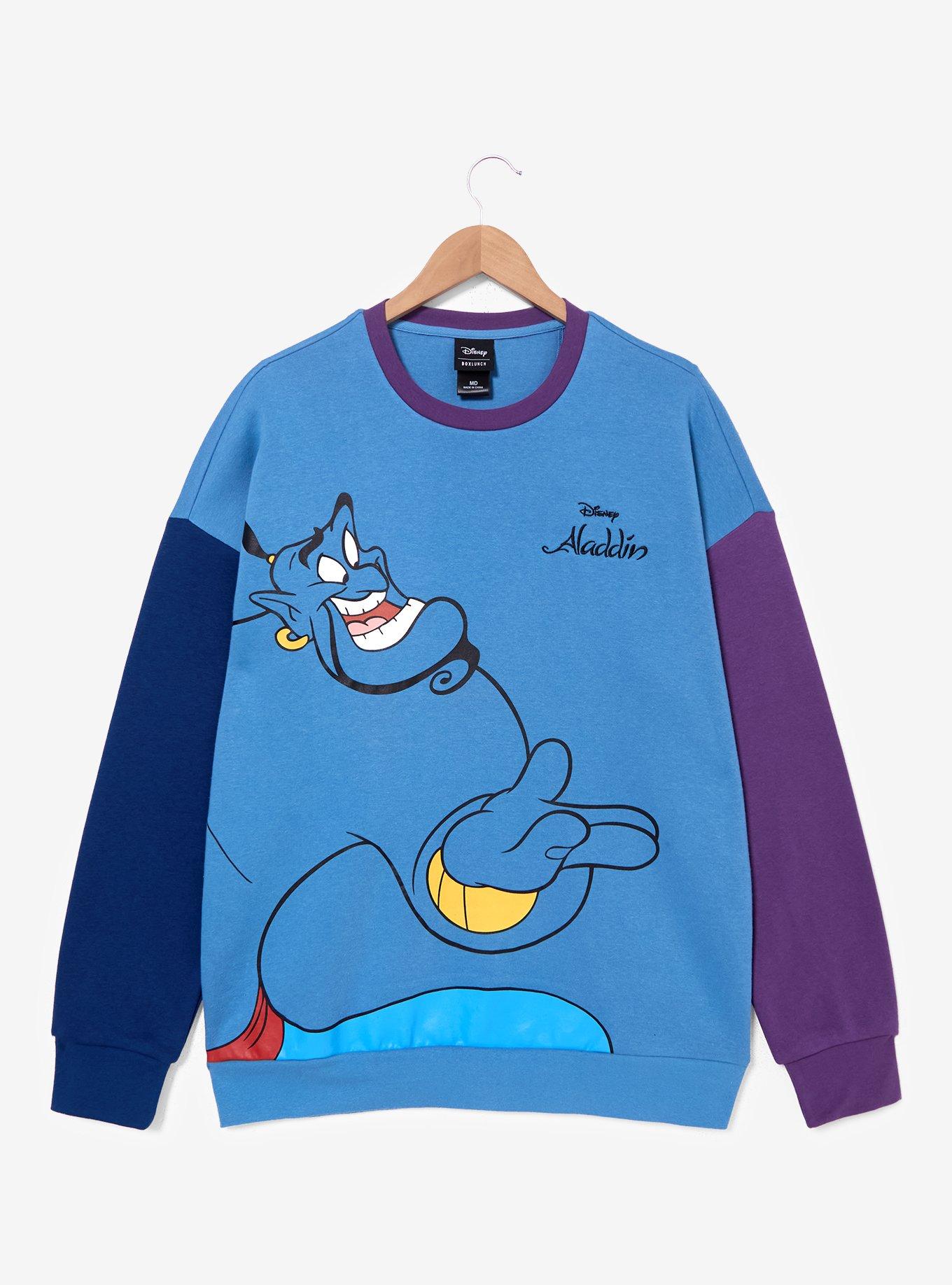 Aladdin Genie Vintage Color Block Crewneck &mdash; BoxLunch Exclusive, , hi-res