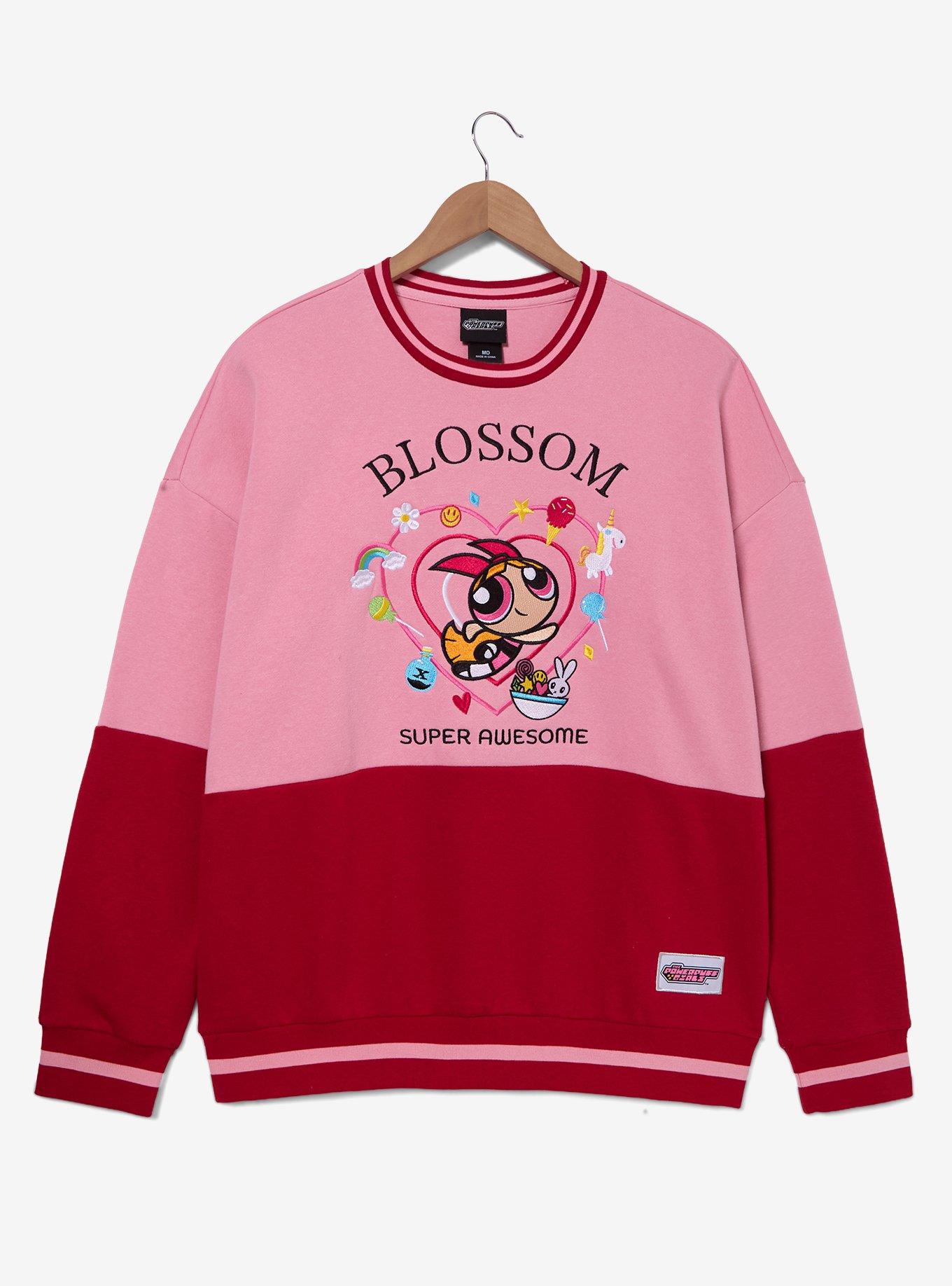 The Powerpuff Girls Blossom Panel Crewneck &mdash; BoxLunch Exclusive, , hi-res