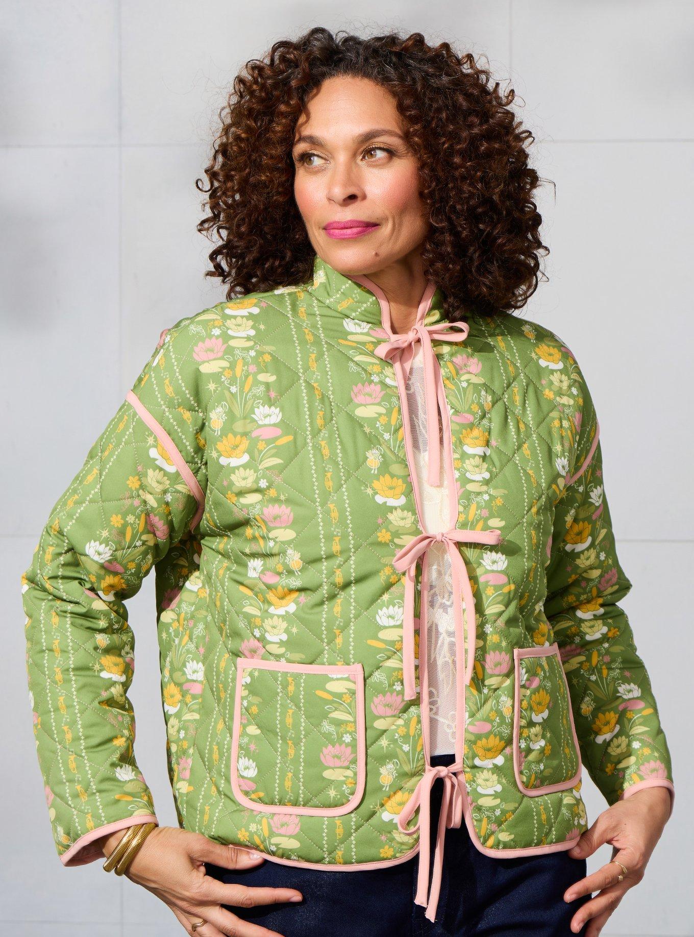 Disney the Princess and Frog Tiana Floral Women's Quilted Jacket — BoxLunch Exclusive