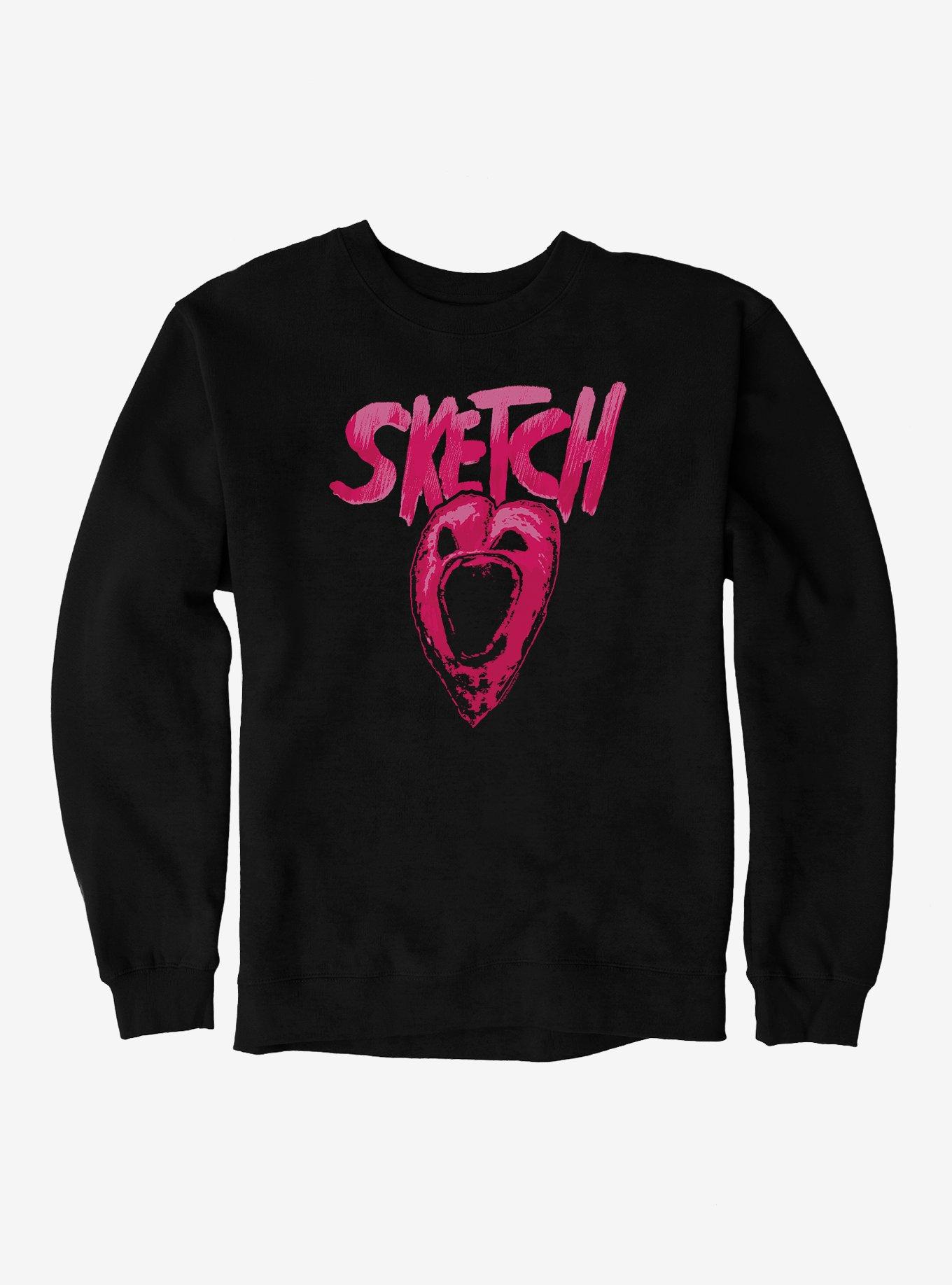 Sketch Pit Of Hearts Sweatshirt, , hi-res