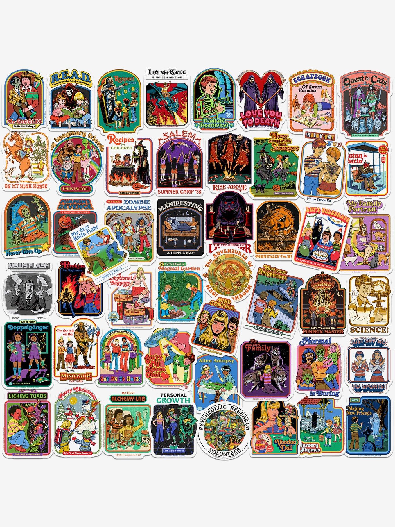 Steven Rhodes Twisted Humor 50ct Sticker Pack, , hi-res