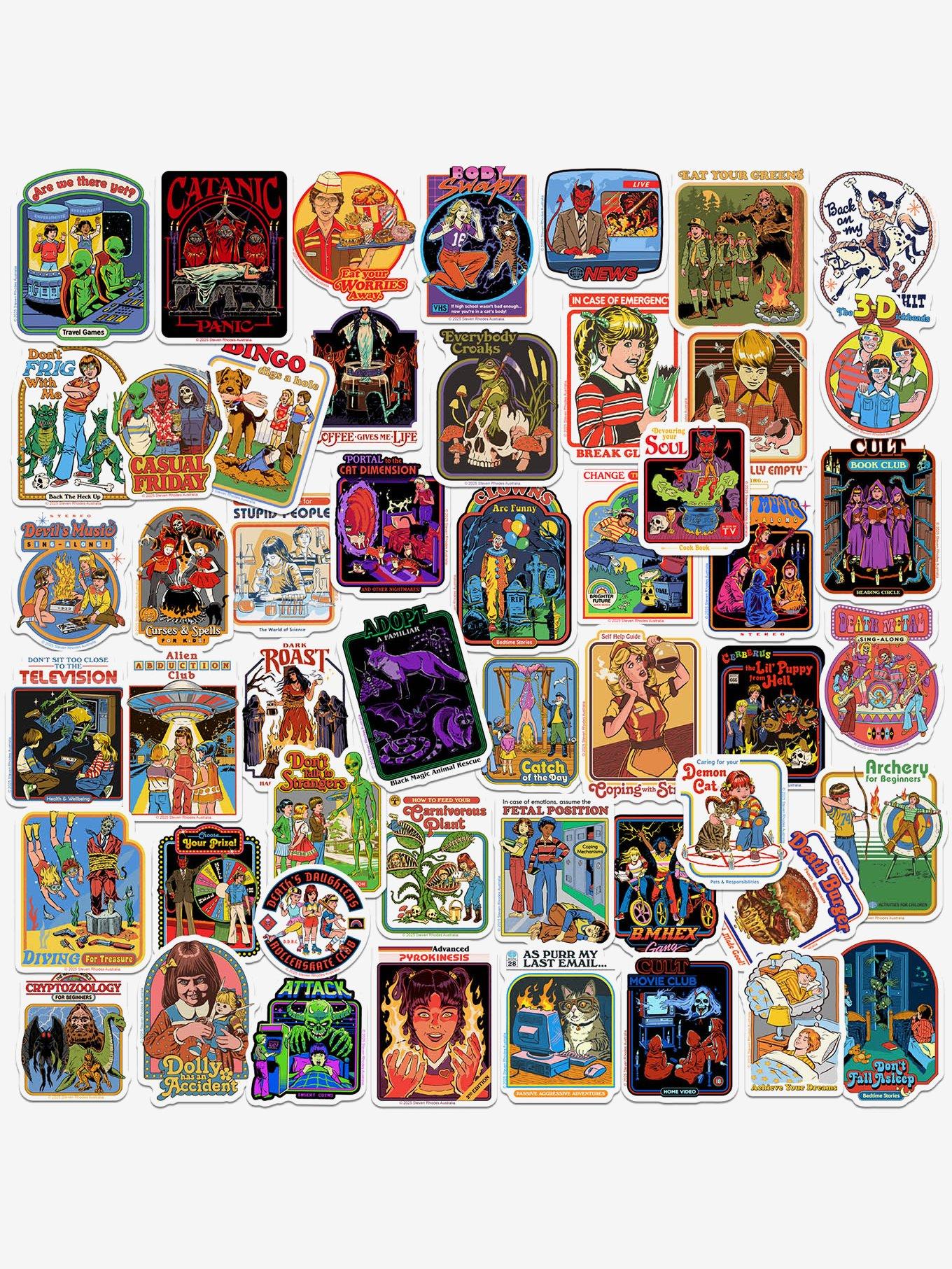 Steven Rhodes Dark Humor 50ct Sticker Pack, , hi-res