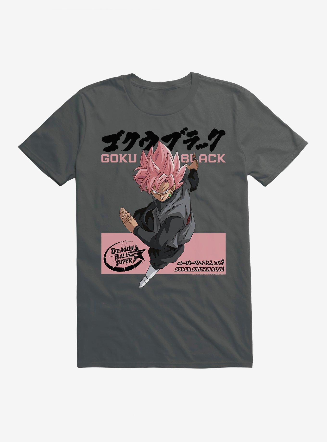 Dragon Ball Super Goku Black Super Saiyan Rose T-Shirt, CHARCOAL, hi-res