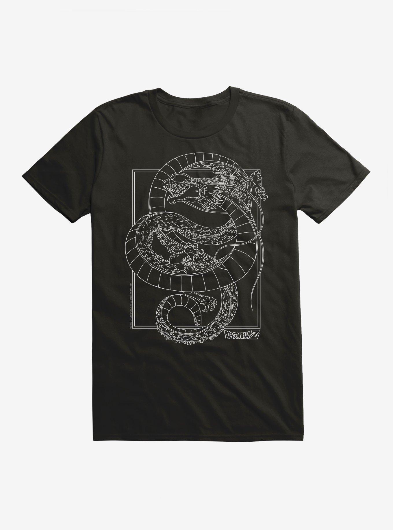 Dragon Ball Z Shenron Outline T-Shirt, BLACK, hi-res