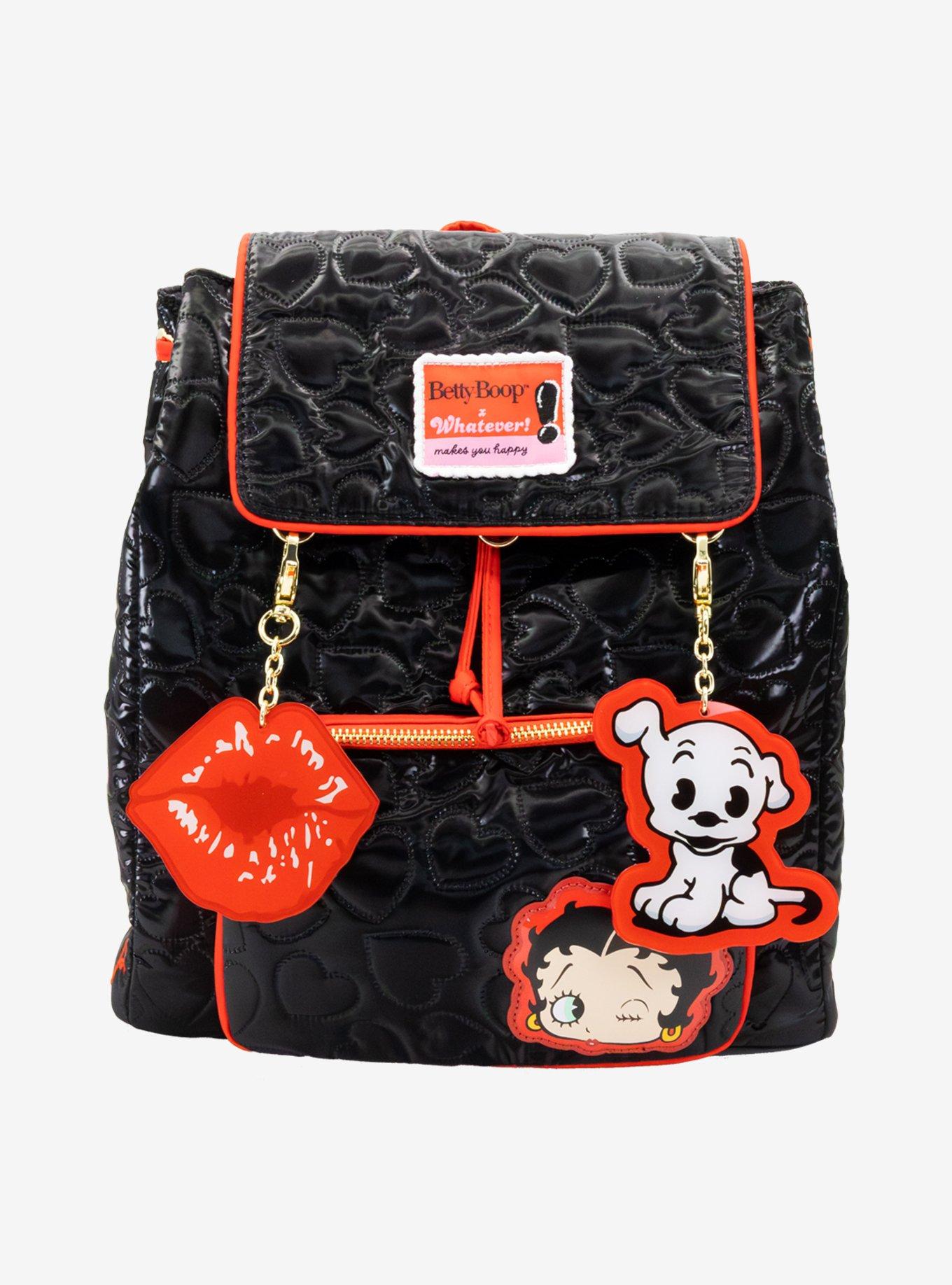 Whatever! Makes You Happy Betty Boop Quilted Heart Mini Backpack with Charms, , hi-res