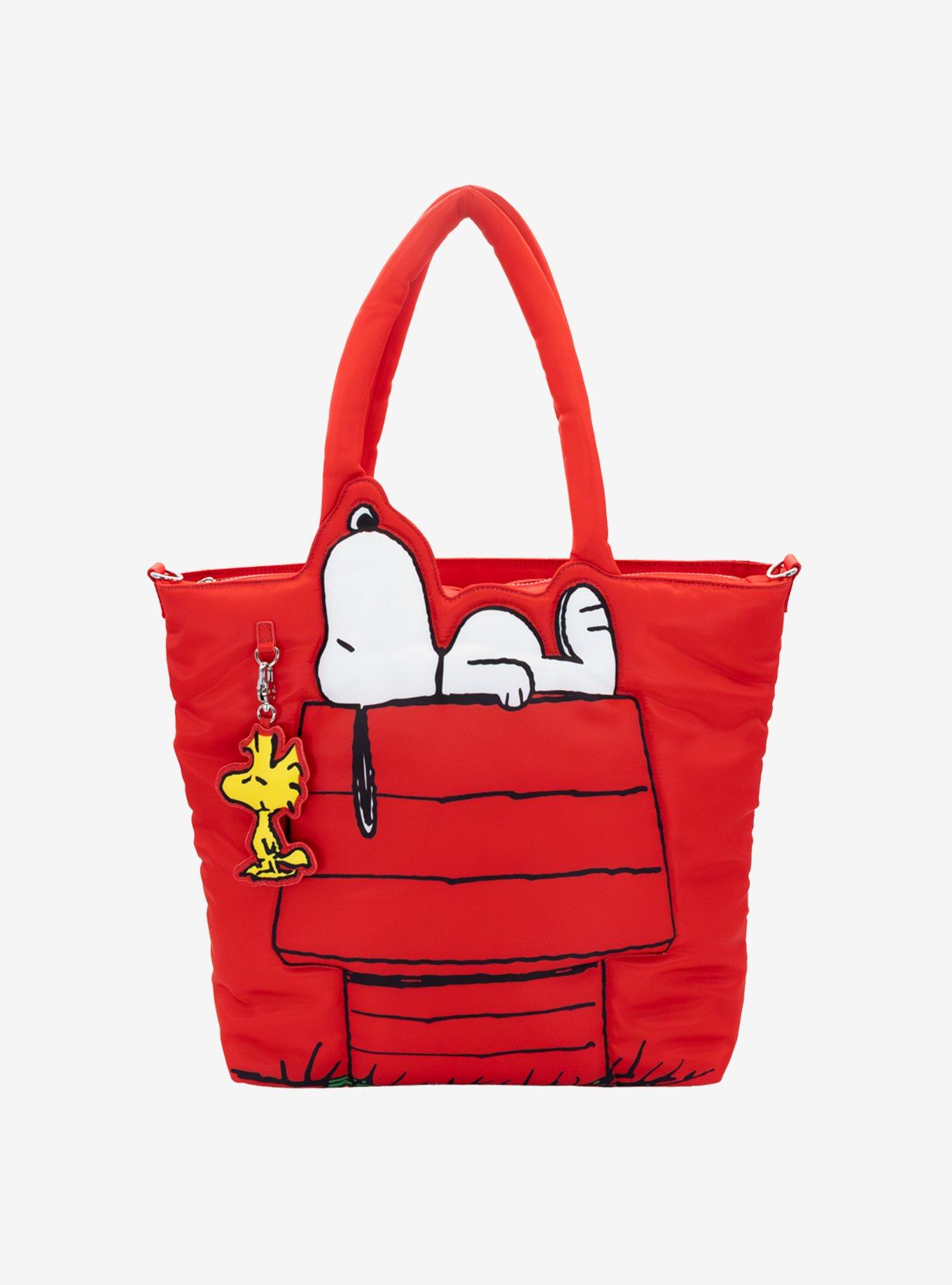 Whatever! Makes You Happy Peanuts Snoopy Doghouse Padded Tote Bag, , hi-res
