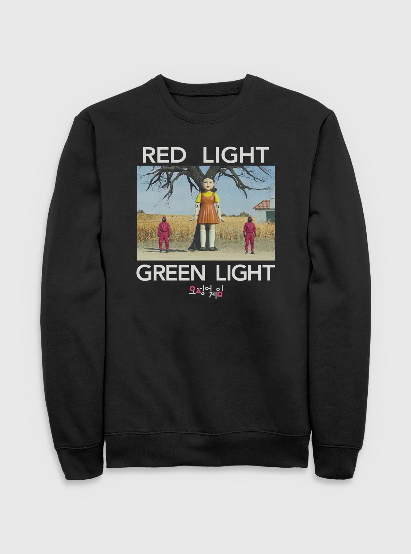 Squid Game Red Light Green Light Sweatshirt, BLACK, hi-res