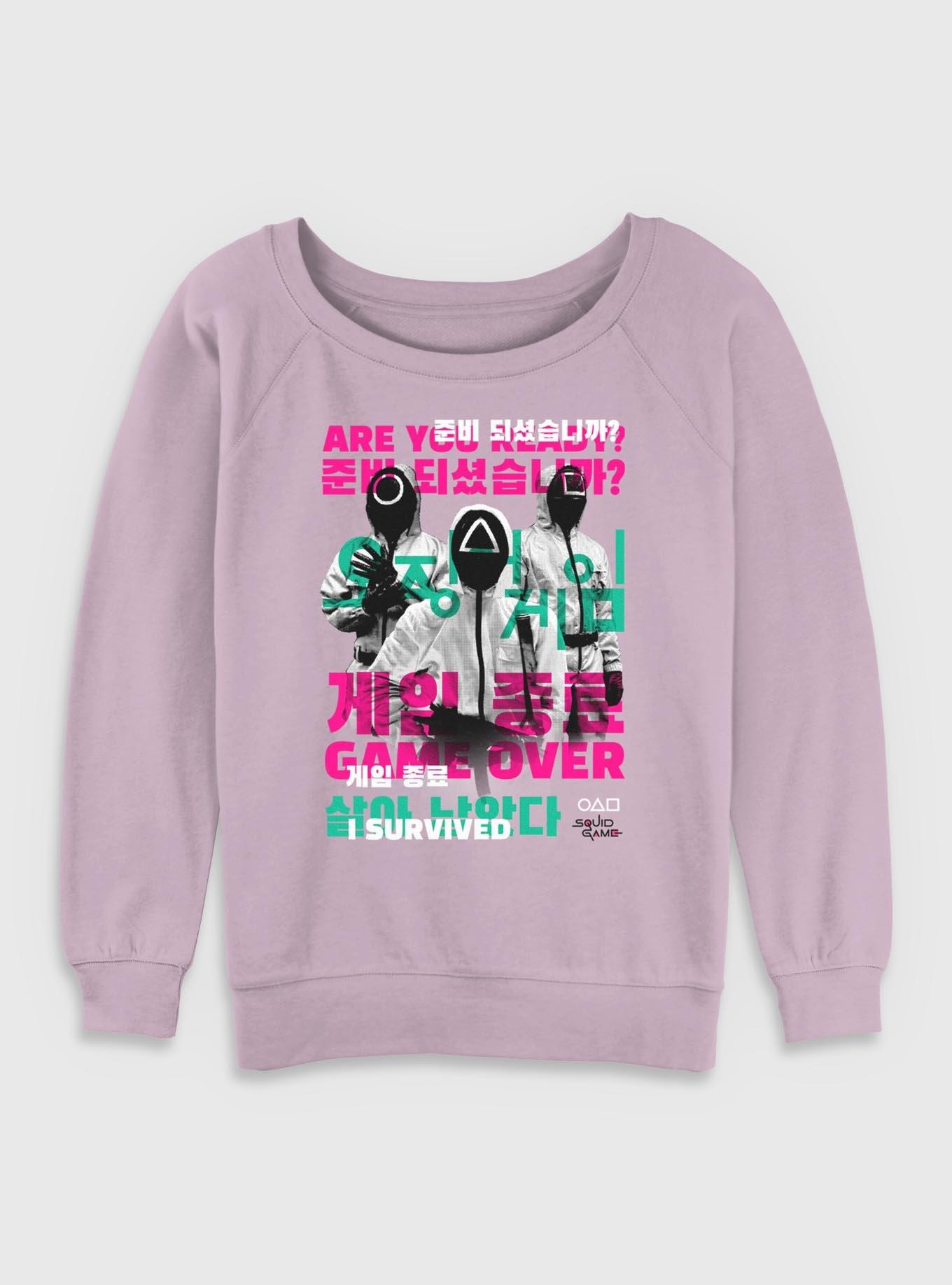 Squid Game I Survived Womens Slouchy Sweatshirt, , hi-res