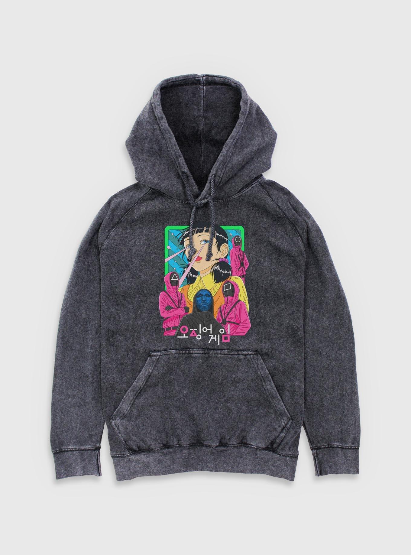 Squid Game Graphic Seoyoung Mineral Wash Hoodie, , hi-res