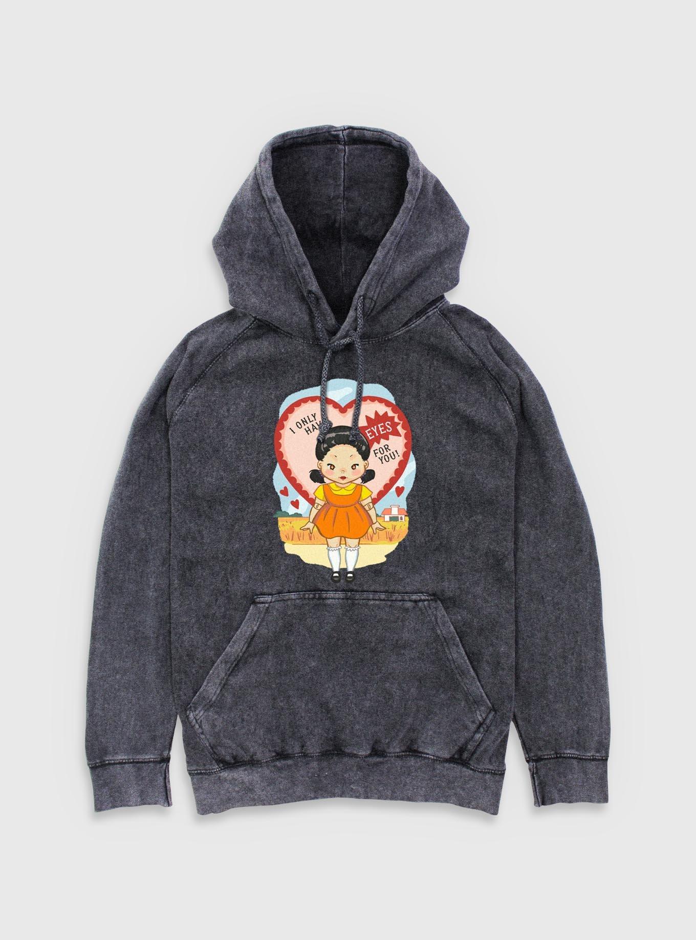 Squid Game Eyes For You Mineral Wash Hoodie, , hi-res