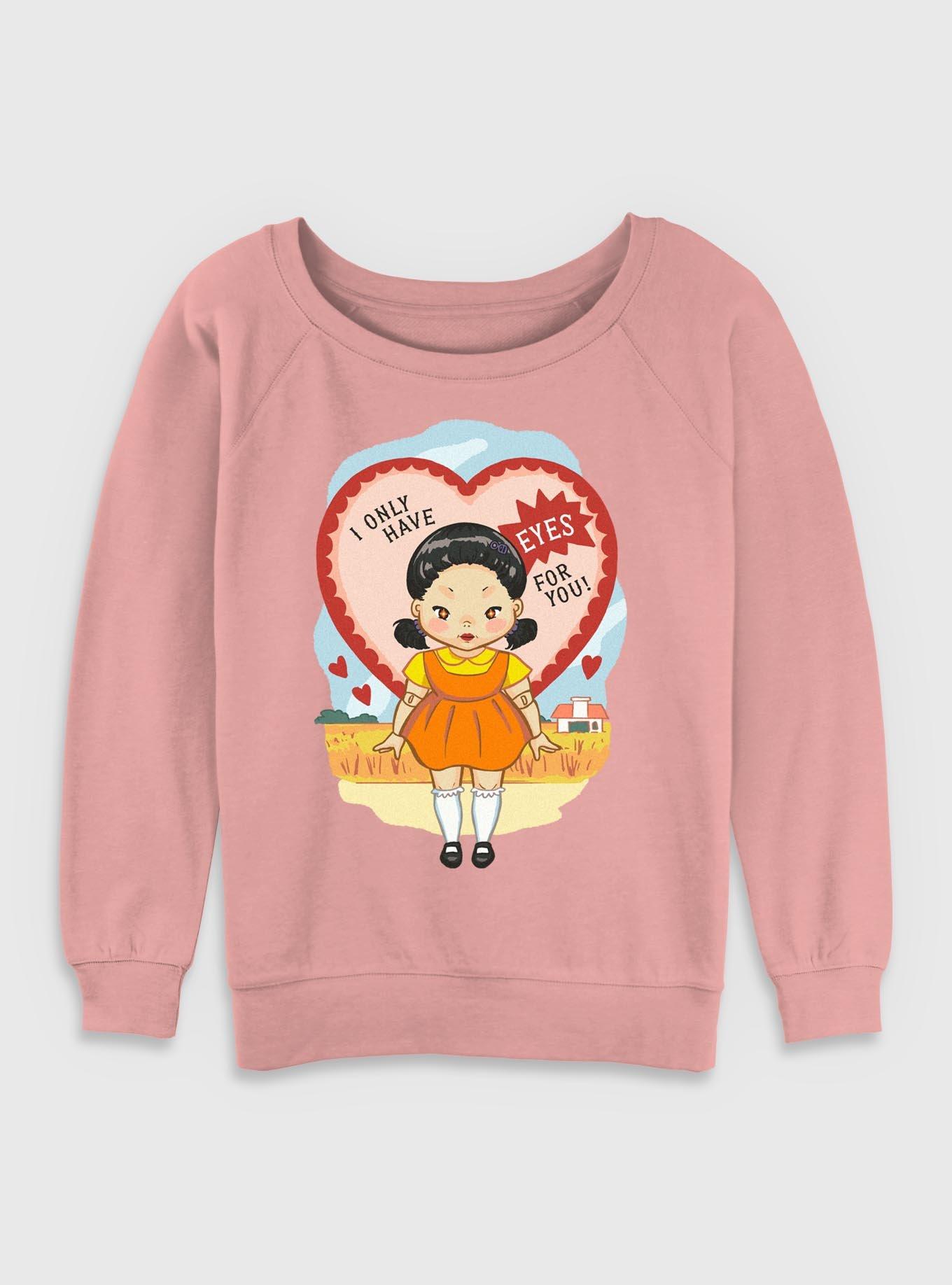 Squid Game Eyes For You Womens Slouchy Sweatshirt, , hi-res