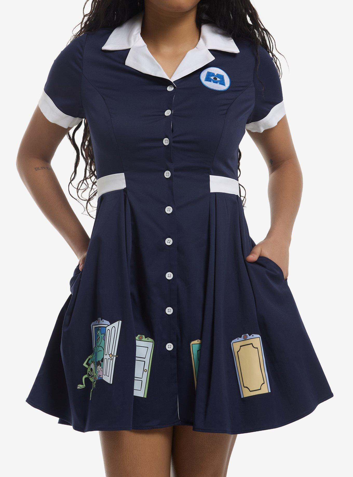 Her Universe Disney Pixar Monsters, Inc. Doors Retro Dress Her Universe Exclusive, , hi-res