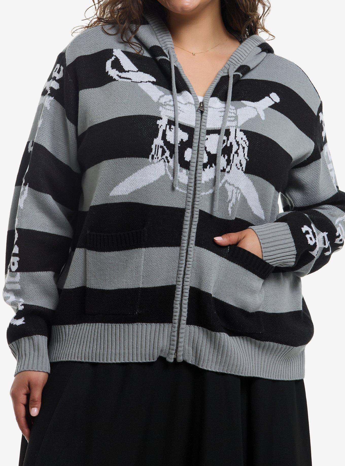 Her Universe Disney Pirates Of The Caribbean Stripe Knit Hoodie Plus Size, , hi-res