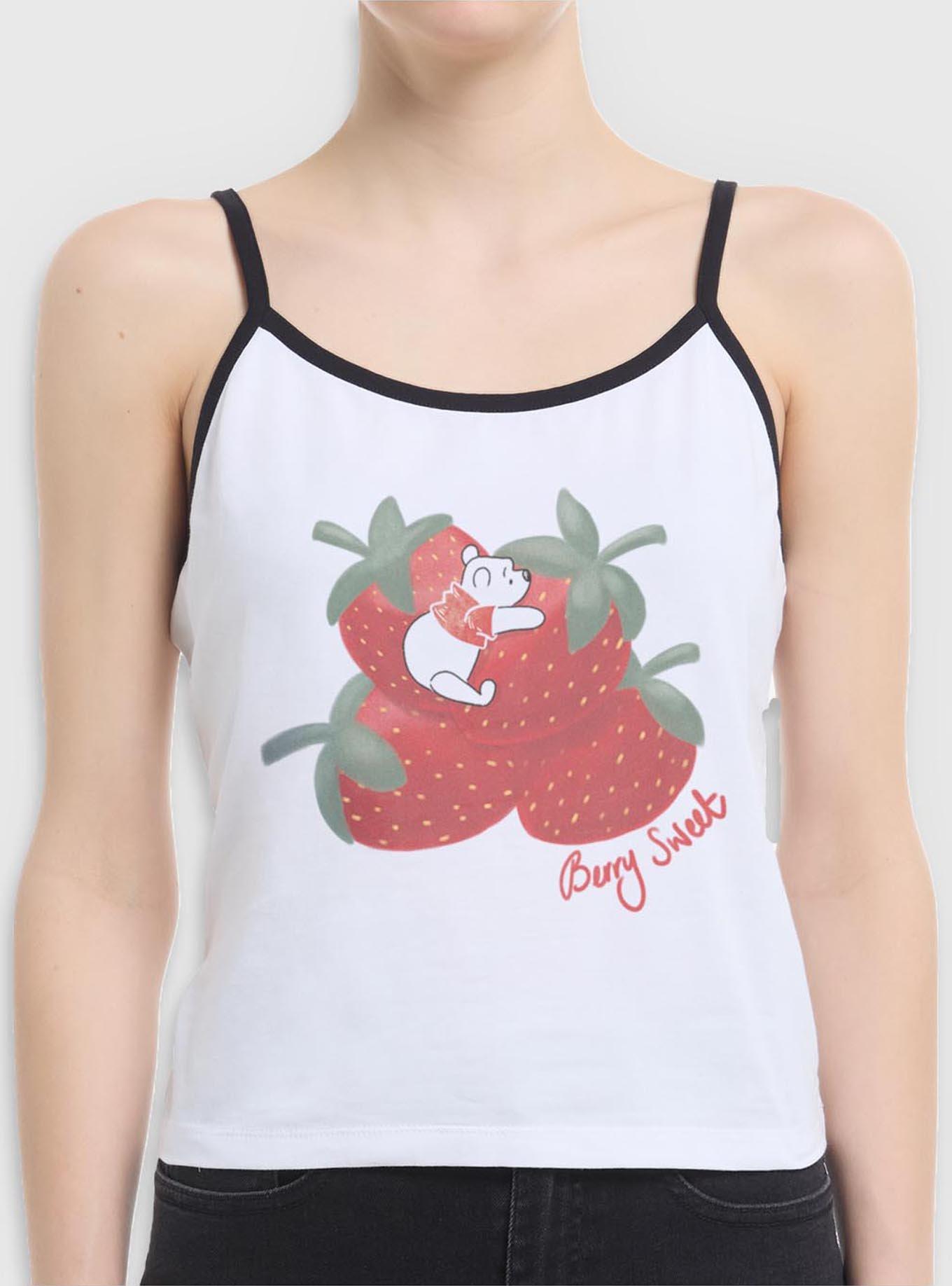 Disney Winnie The Pooh Strawberry Berry Sweet Womens Cami, , hi-res