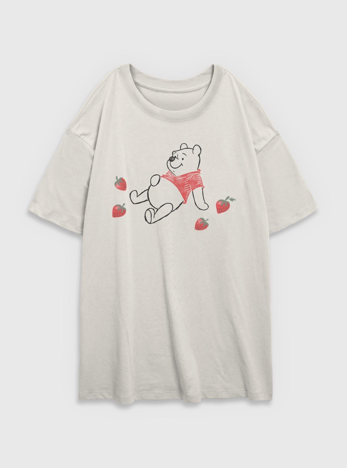 Disney Winnie The Pooh Belly Berry Womens Oversized T-Shirt, , hi-res
