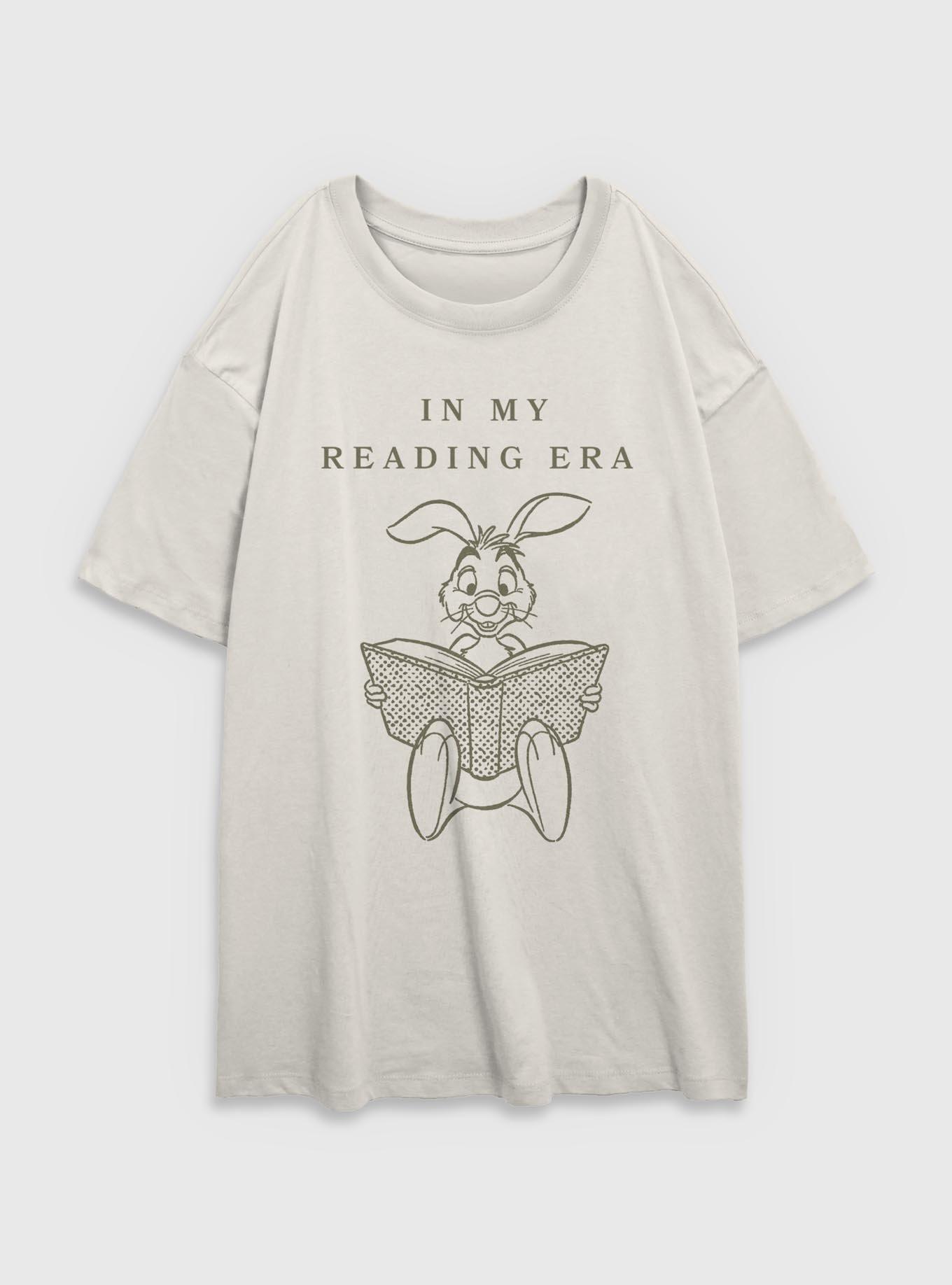 Disney Winnie The Pooh In My Reading Era Rabbit Womens Oversized T-Shirt, , hi-res