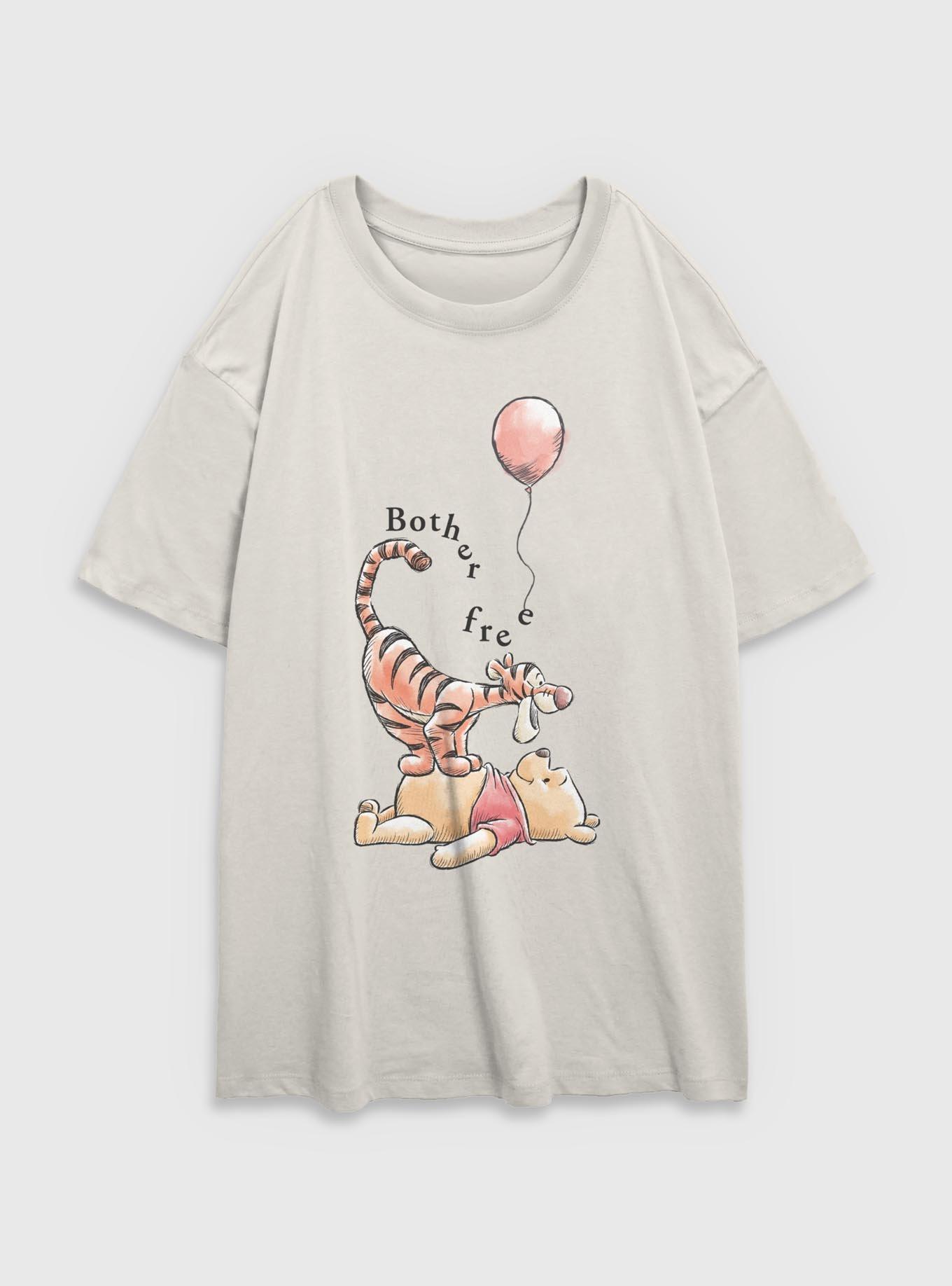 Disney Winnie The Pooh Bother Free Womens Oversized T-Shirt, , hi-res