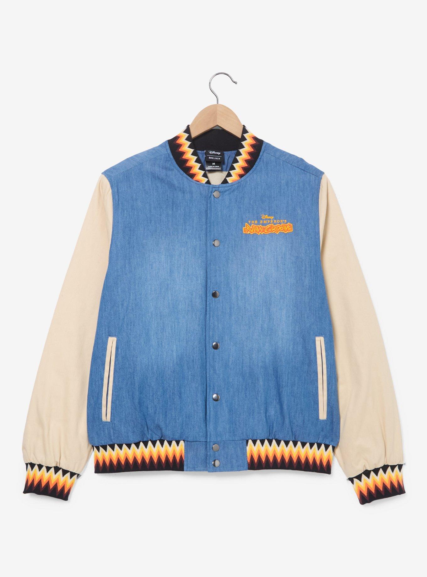 Disney The Emperor's New Groove Denim Varsity Jacket - BoxLunch Exclusive, , hi-res