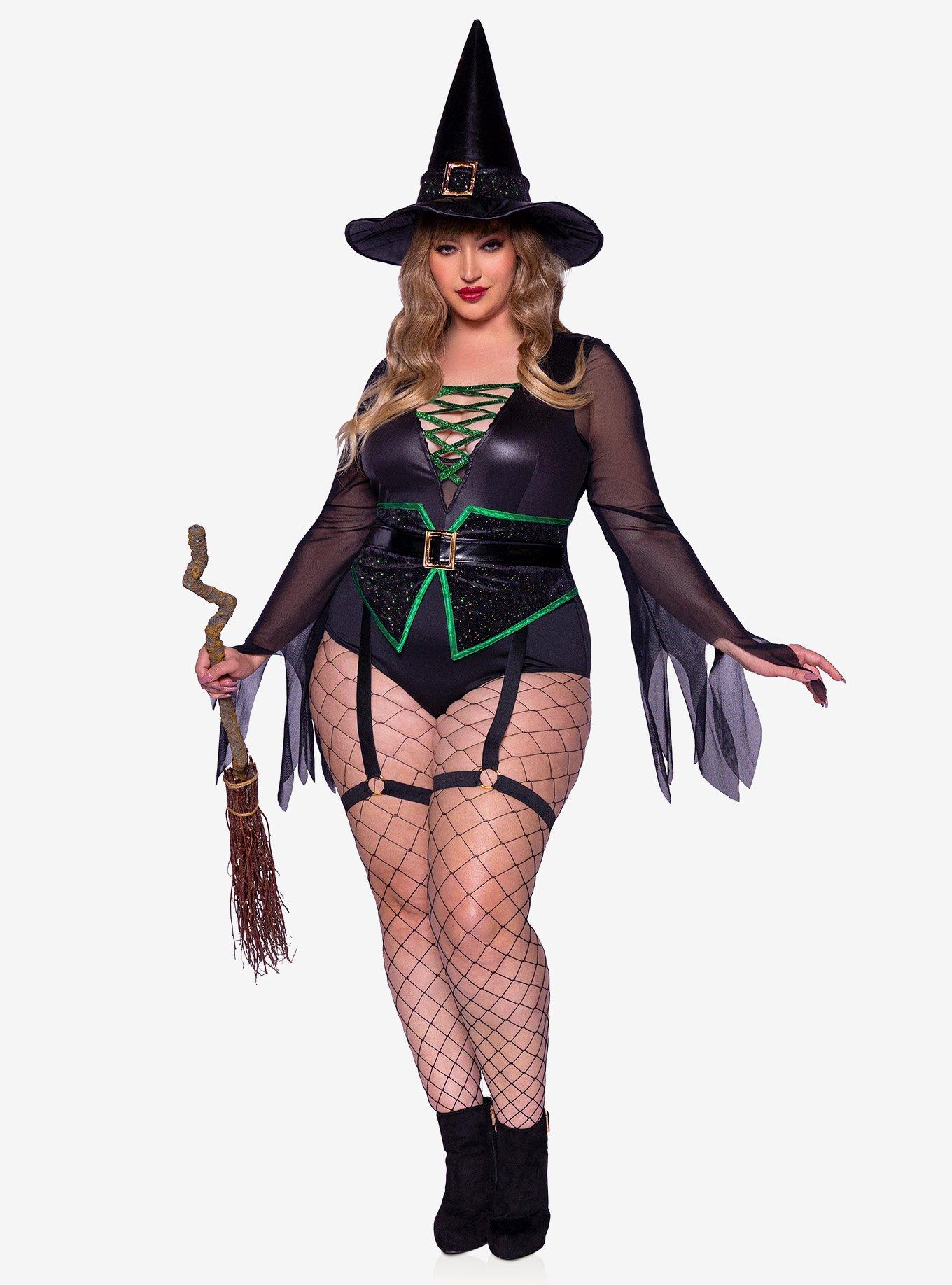 Broomstick Babe Plus Size Costume, , hi-res