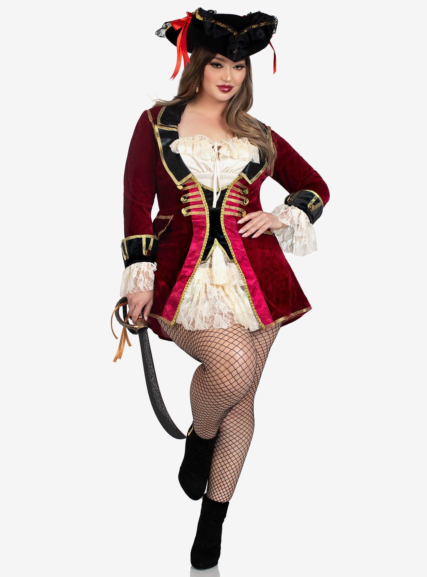 Captivating Pirate Captain Plus Size Costume, , hi-res