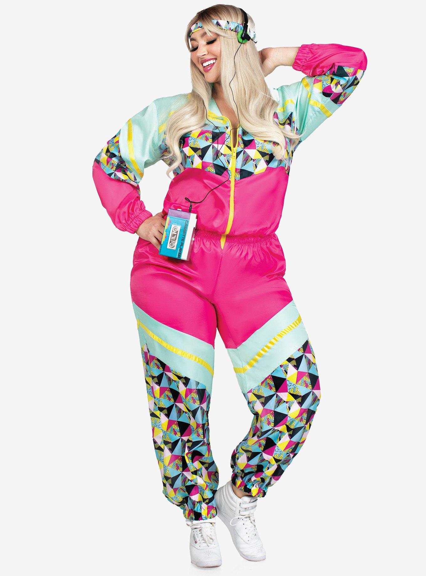 Totally 80s Tracksuit Plus Size Costume, , hi-res