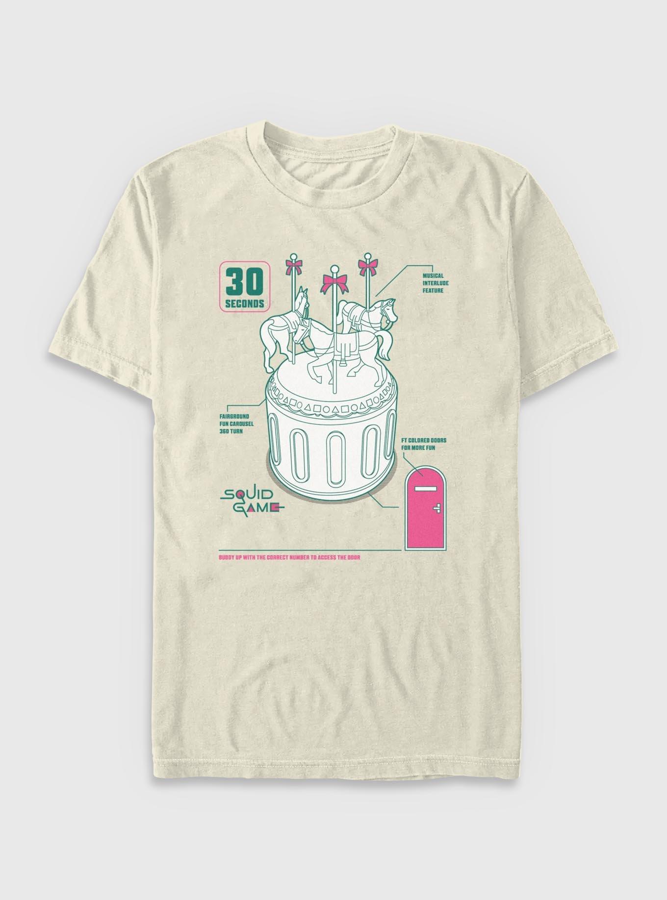 Squid Game Round And Round Carousel Garment Dye T-Shirt, , hi-res