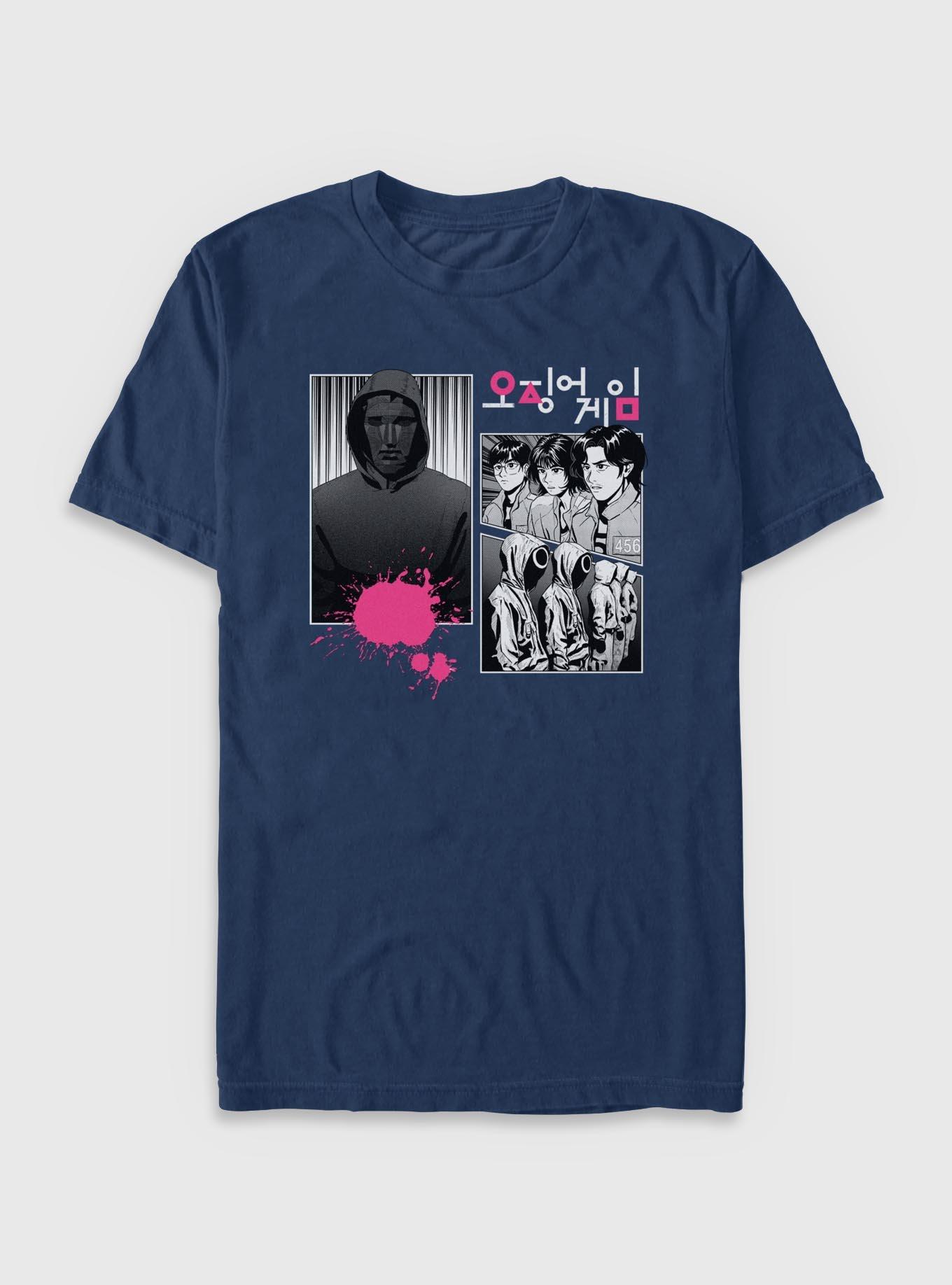 Squid Game Manga Panel Garment Dye T-Shirt, , hi-res