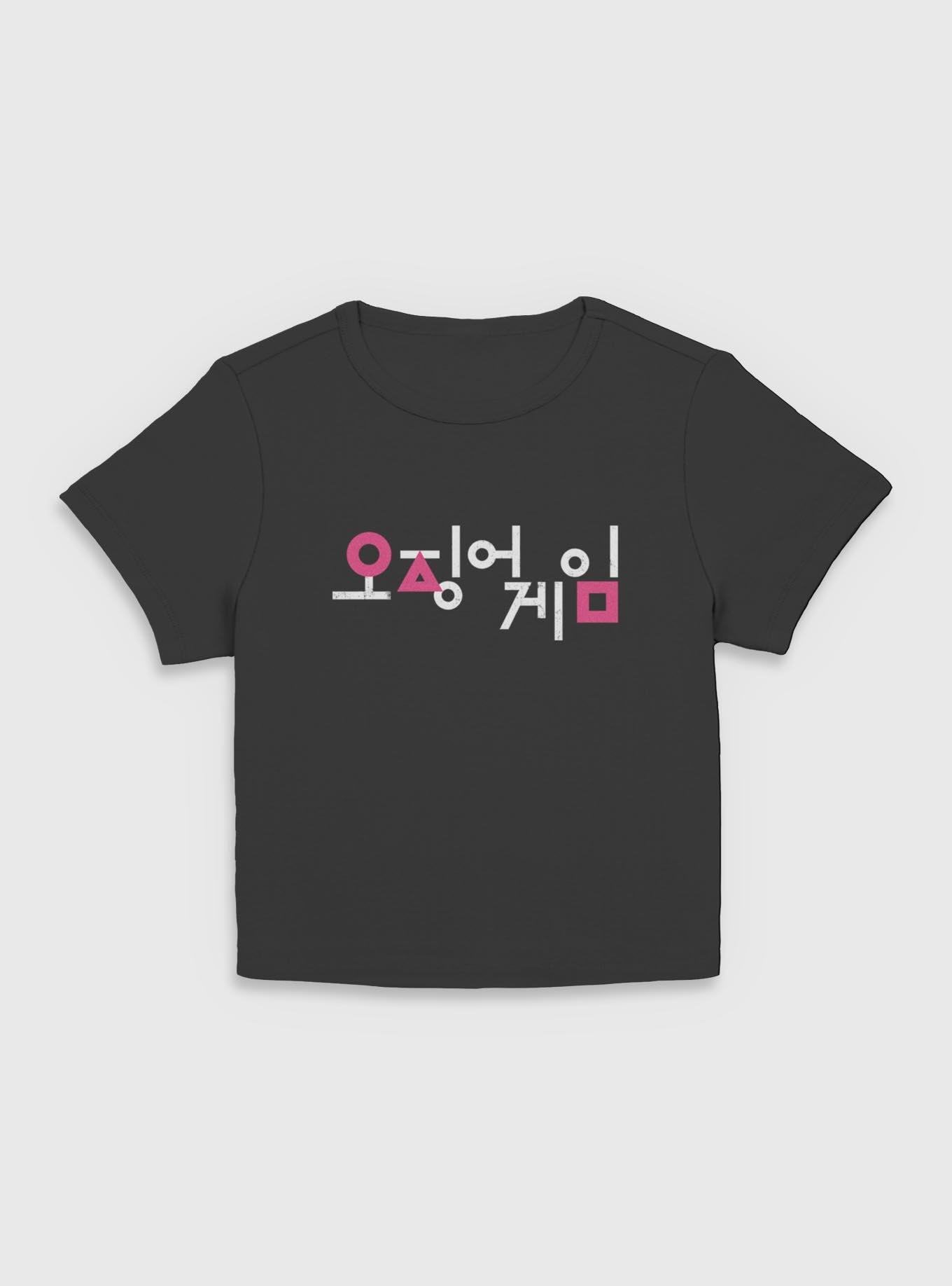 Squid Game Korean Title Womens Baby T-Shirt, BLACK, hi-res