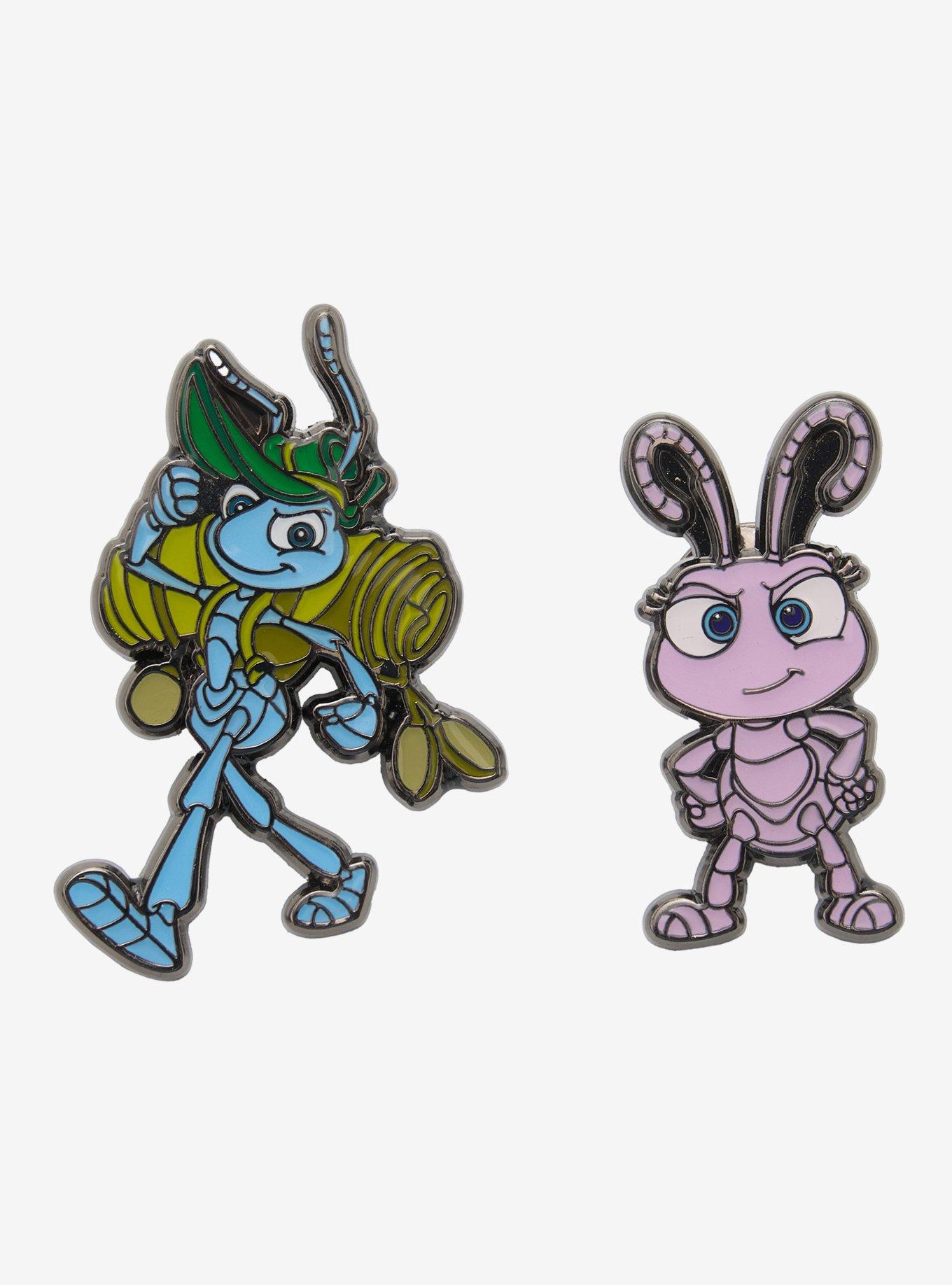 Loungefly Disney Pixar A Bug's Life Flik & Dot Enamel Pin Set Hot Topic Exclusive, , hi-res