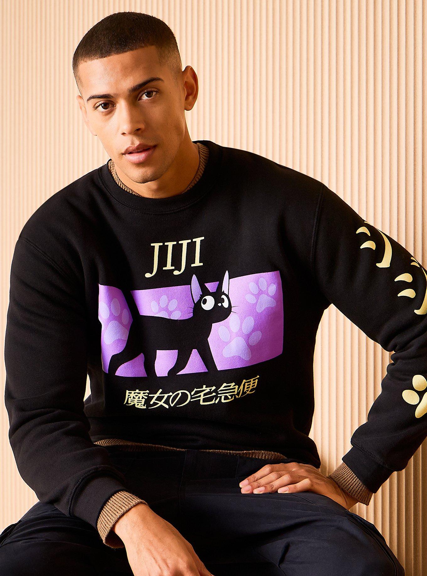 Studio Ghibli&reg; Kiki's Delivery Service Jiji Panel Portrait Crewneck - BoxLunch Exclusive, , hi-res