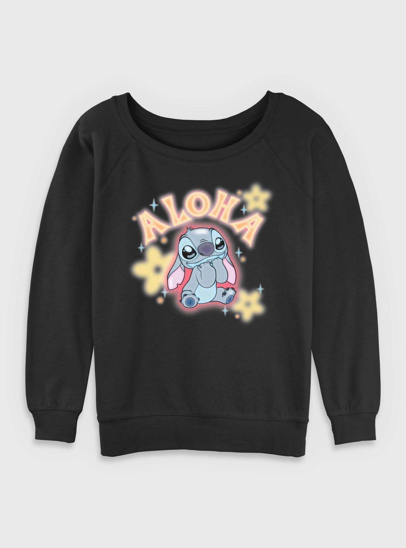Disney Lilo & Stitch Cute Aloha Womens Slouchy Sweatshirt, , hi-res