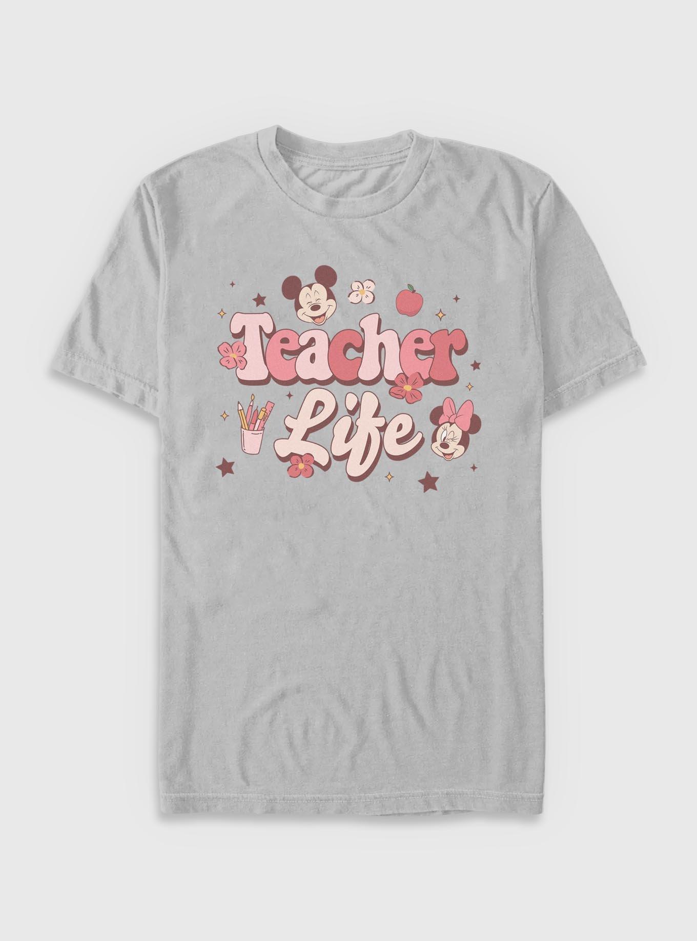 Disney Mickey Mouse Teacher Life T-Shirt, SILVER, hi-res