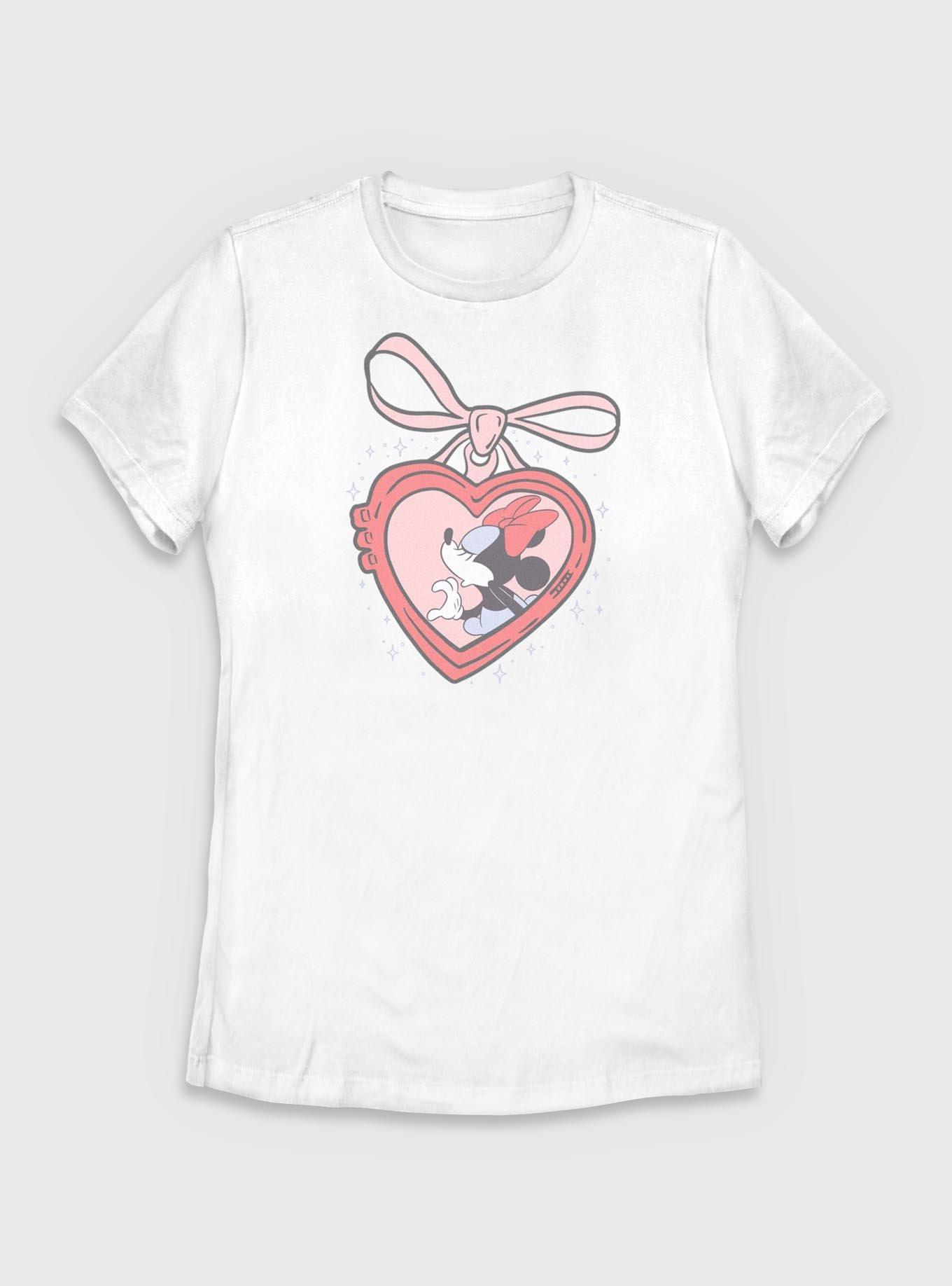 Disney Minnie Mouse Heart Locket Womens T-Shirt, , hi-res