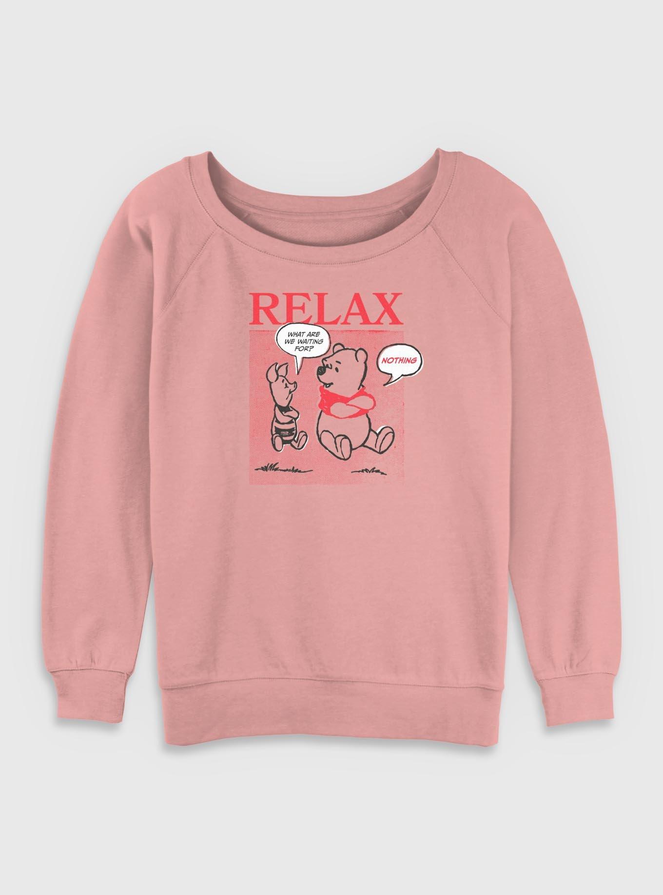 Disney Winnie The Pooh Relax Womens Slouchy Sweatshirt, , hi-res