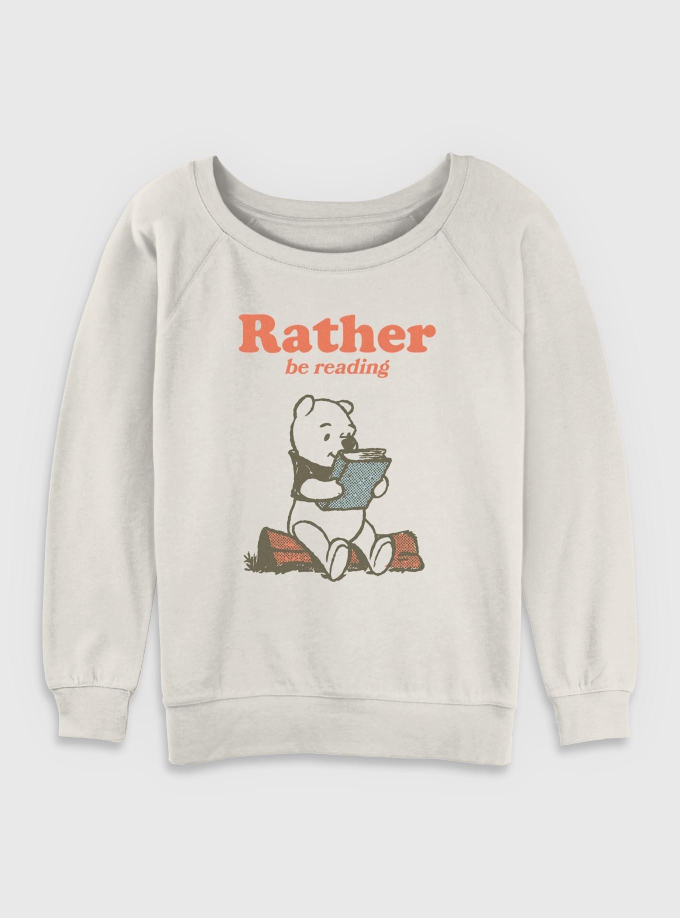 Disney Winnie The Pooh Rather Be Reading Womens Slouchy Sweatshirt, , hi-res