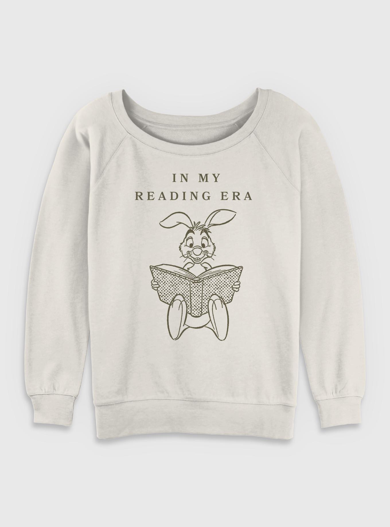 Disney Winnie The Pooh In My Reading Era Rabbit Womens Slouchy Sweatshirt, , hi-res