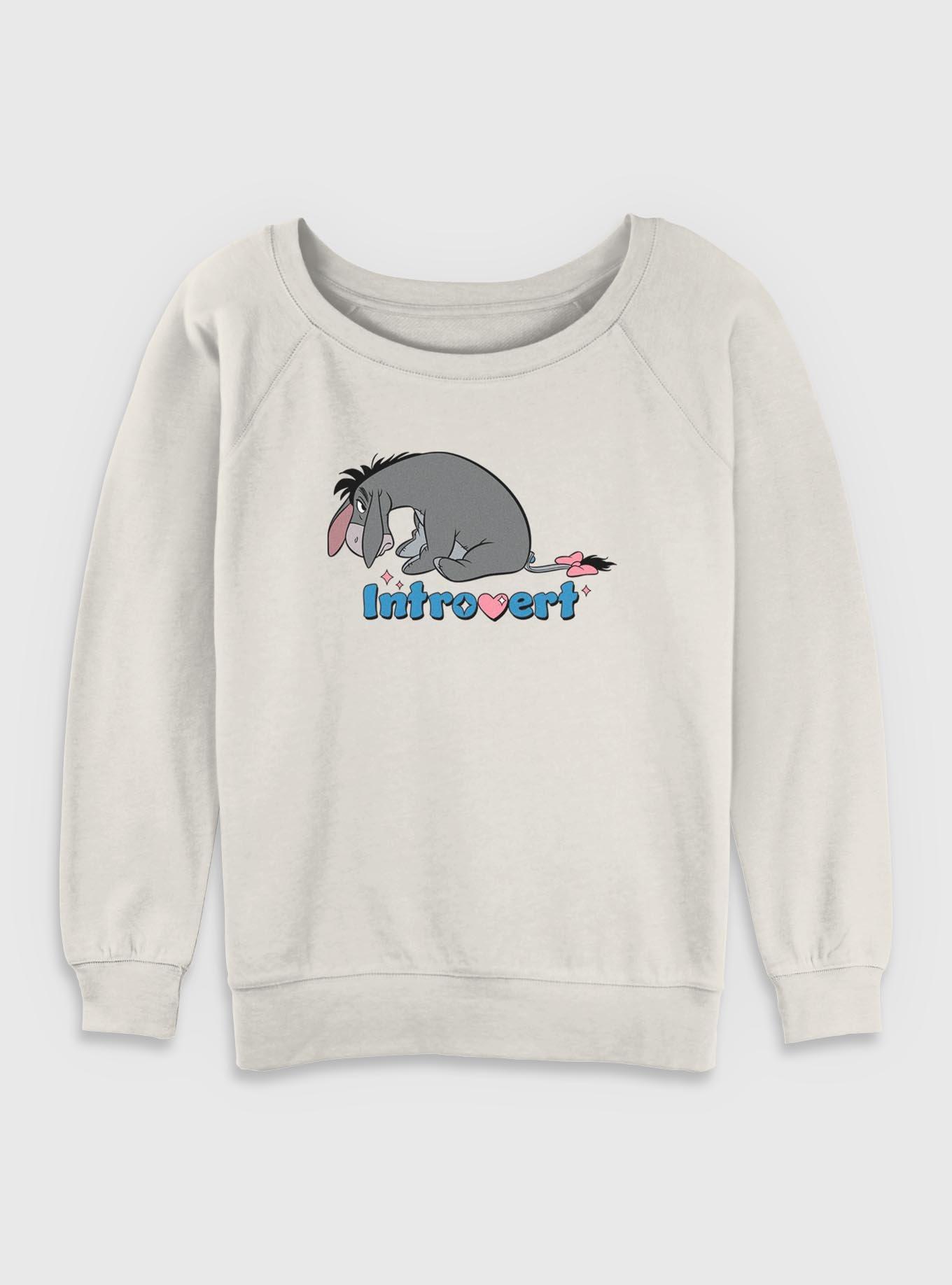 Disney Winnie The Pooh Introvert Eeyore Womens Slouchy Sweatshirt, , hi-res