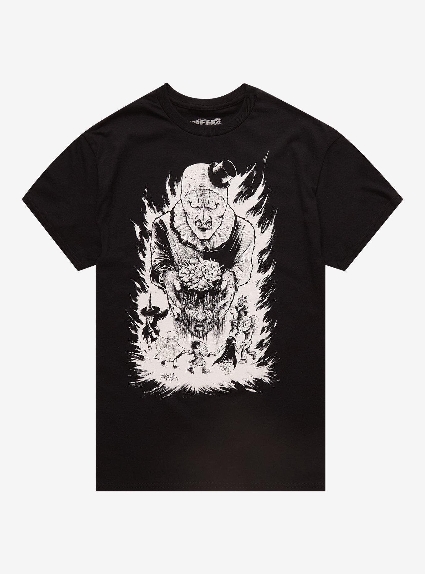 Terrifier Art The Clown Candy Head T-Shirt By Sawblade, , hi-res
