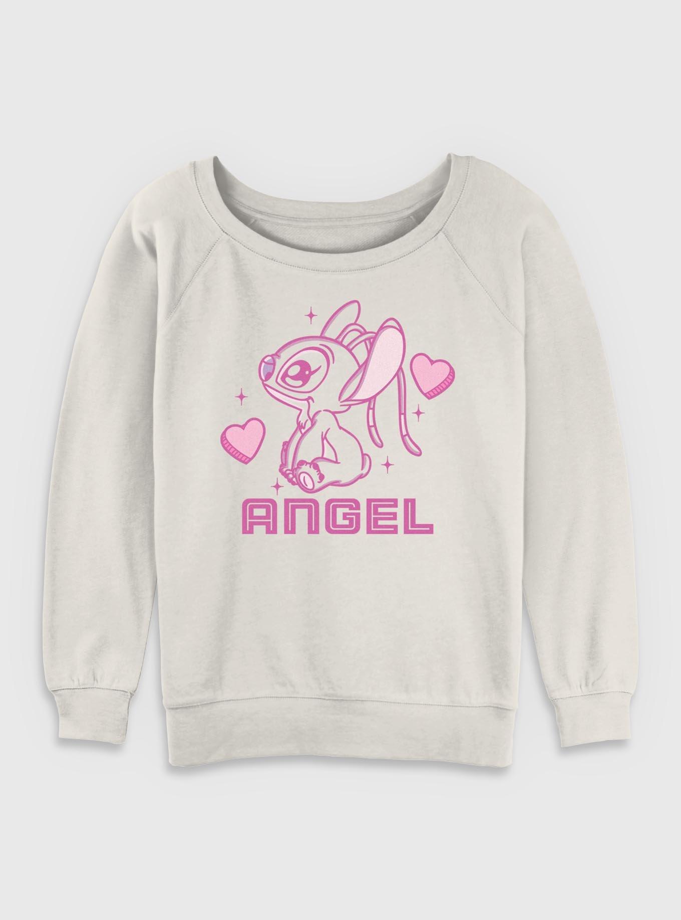 Disney Lilo & Stitch Angel Hearts Womens Slouchy Sweatshirt, , hi-res