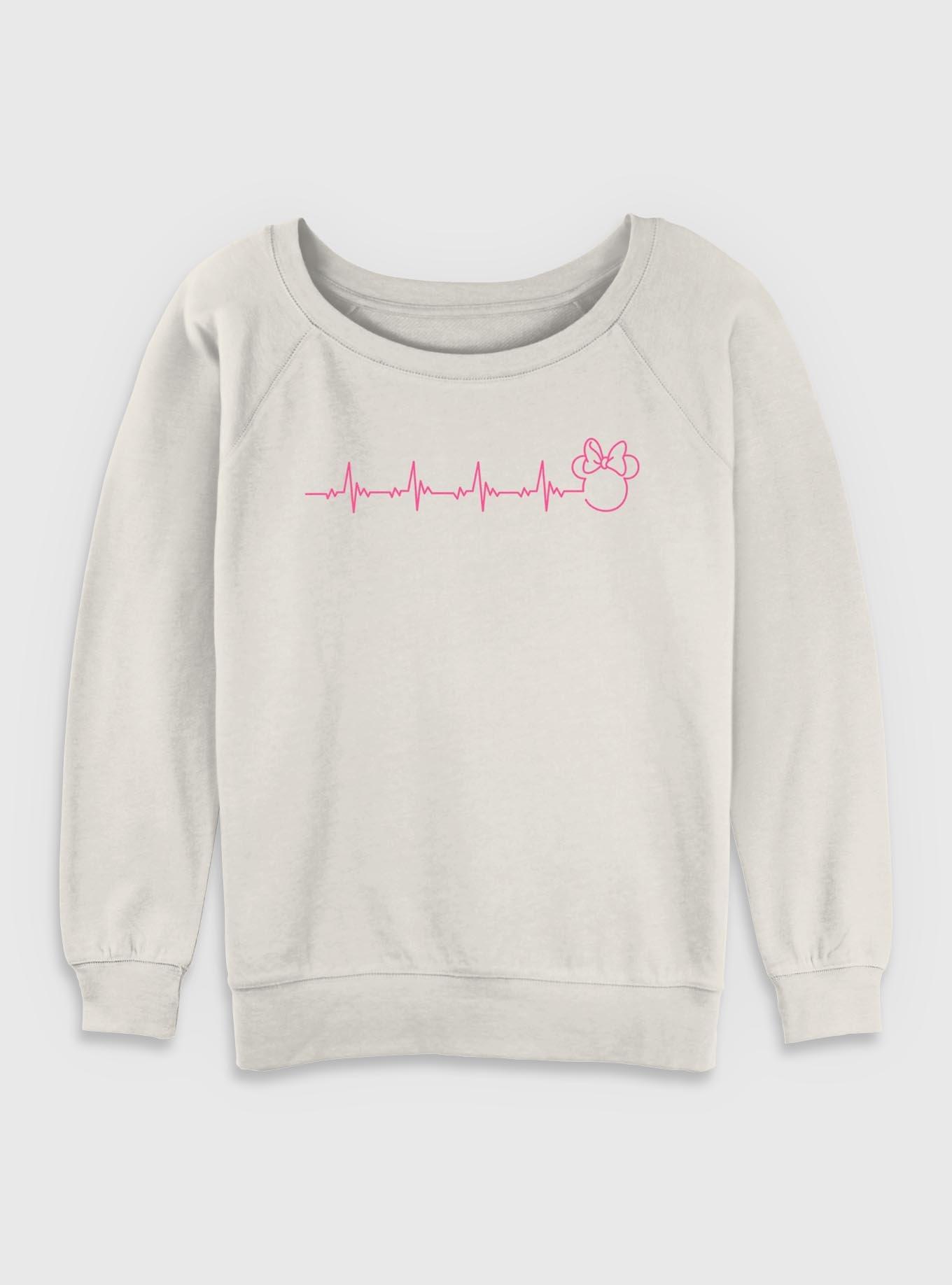 Disney Minnie Mouse Heartbeat Womens Slouchy Sweatshirt, , hi-res
