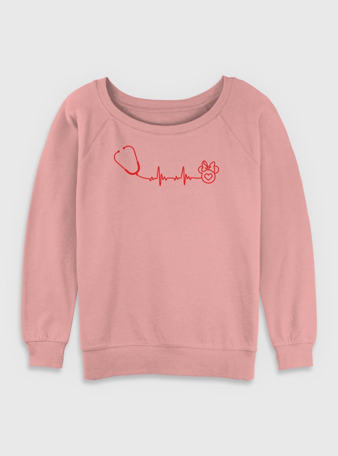 Disney Minnie Mouse Stethoscope Womens Slouchy Sweatshirt, , hi-res