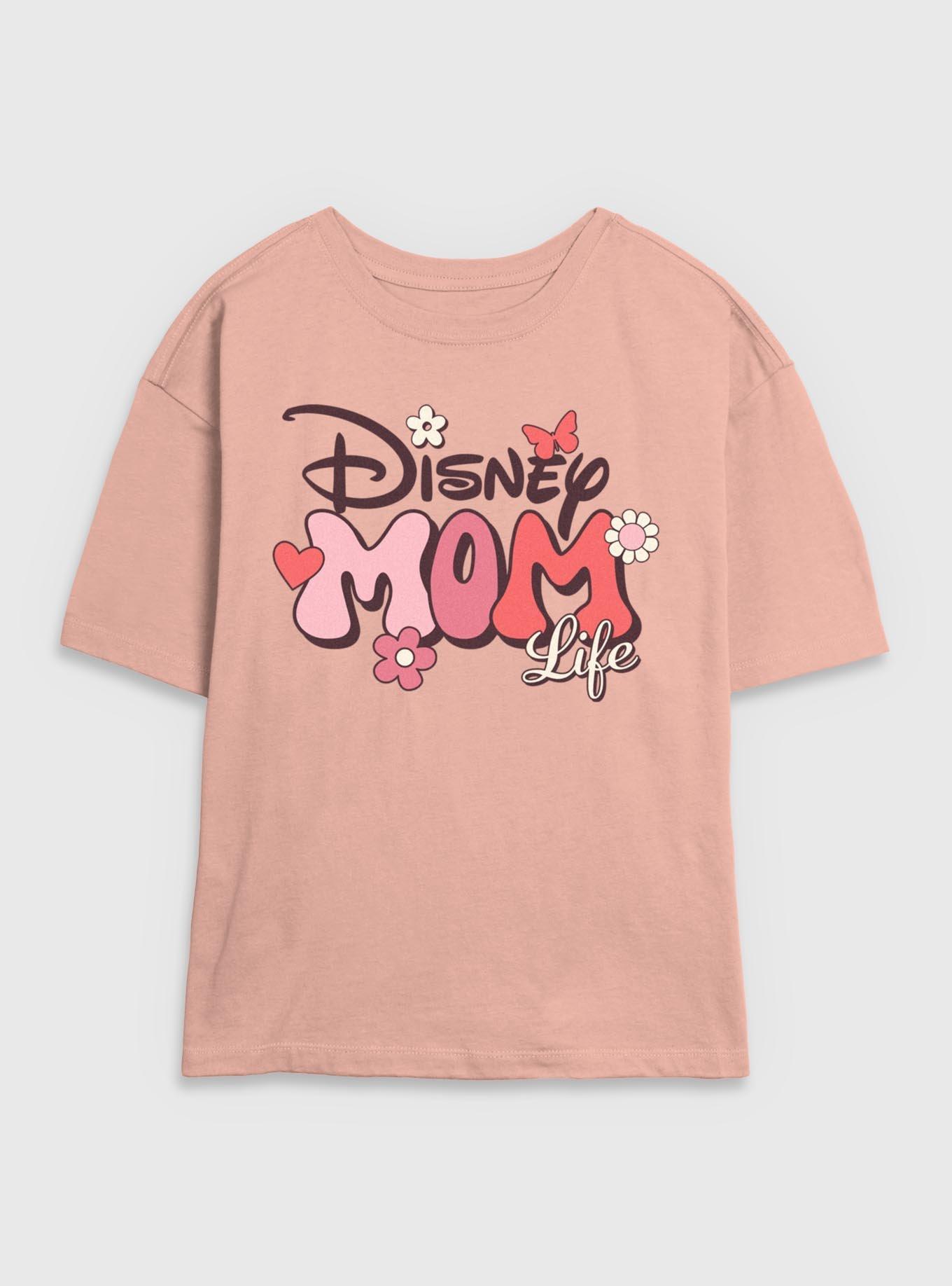 Disney Mom Life Retro Flowers Womens Skimmer T-Shirt, , hi-res