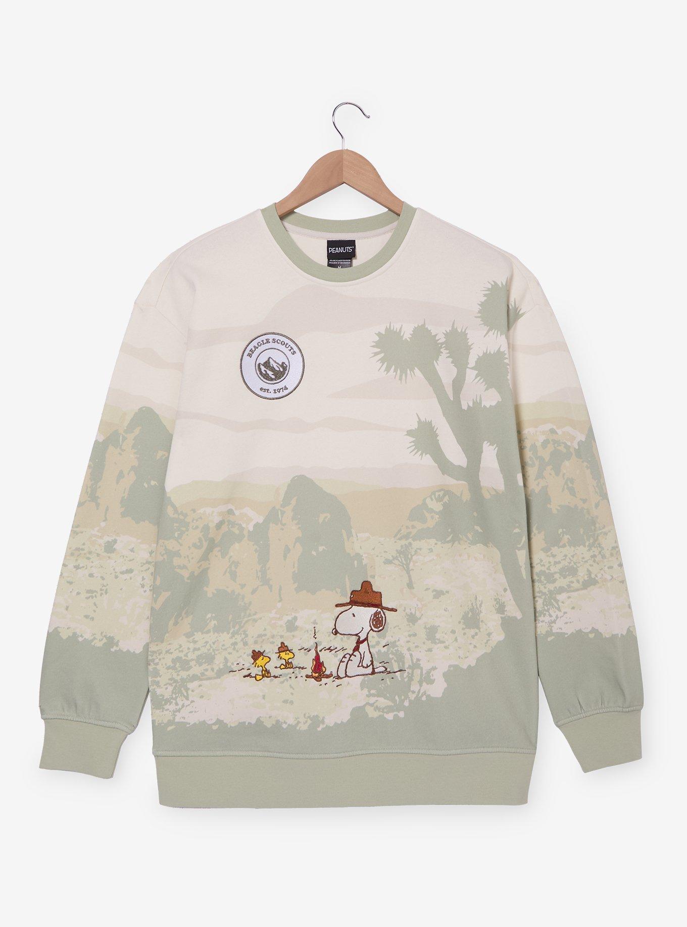 Peanuts Snoopy Beagle Scouts Scenic Crewneck &mdash; BoxLunch Exclusive, , hi-res