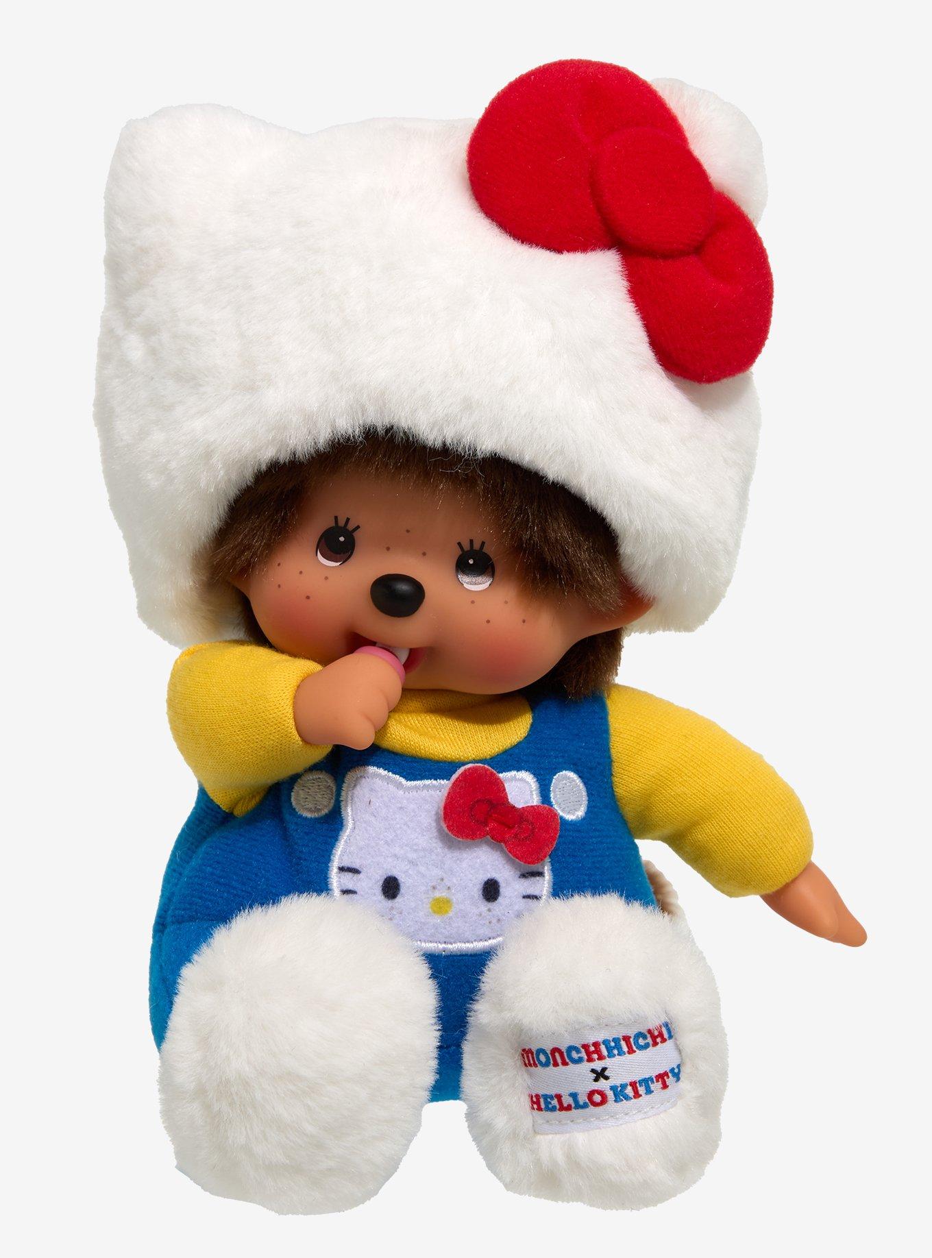 Monchhichi x Sanrio Hello Kitty Overalls 7 Inch Plush, , hi-res