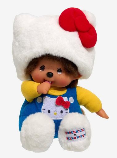 Monchhichi x Sanrio Hello Kitty Overalls 7 Inch Plush | BoxLunch