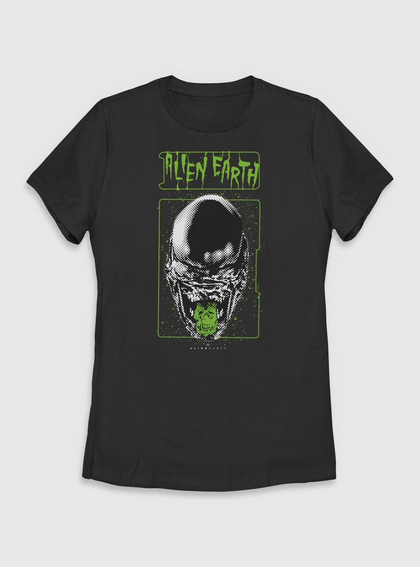 Alien: Earth Crash Landed Xenomorph Womens T-Shirt - BLACK