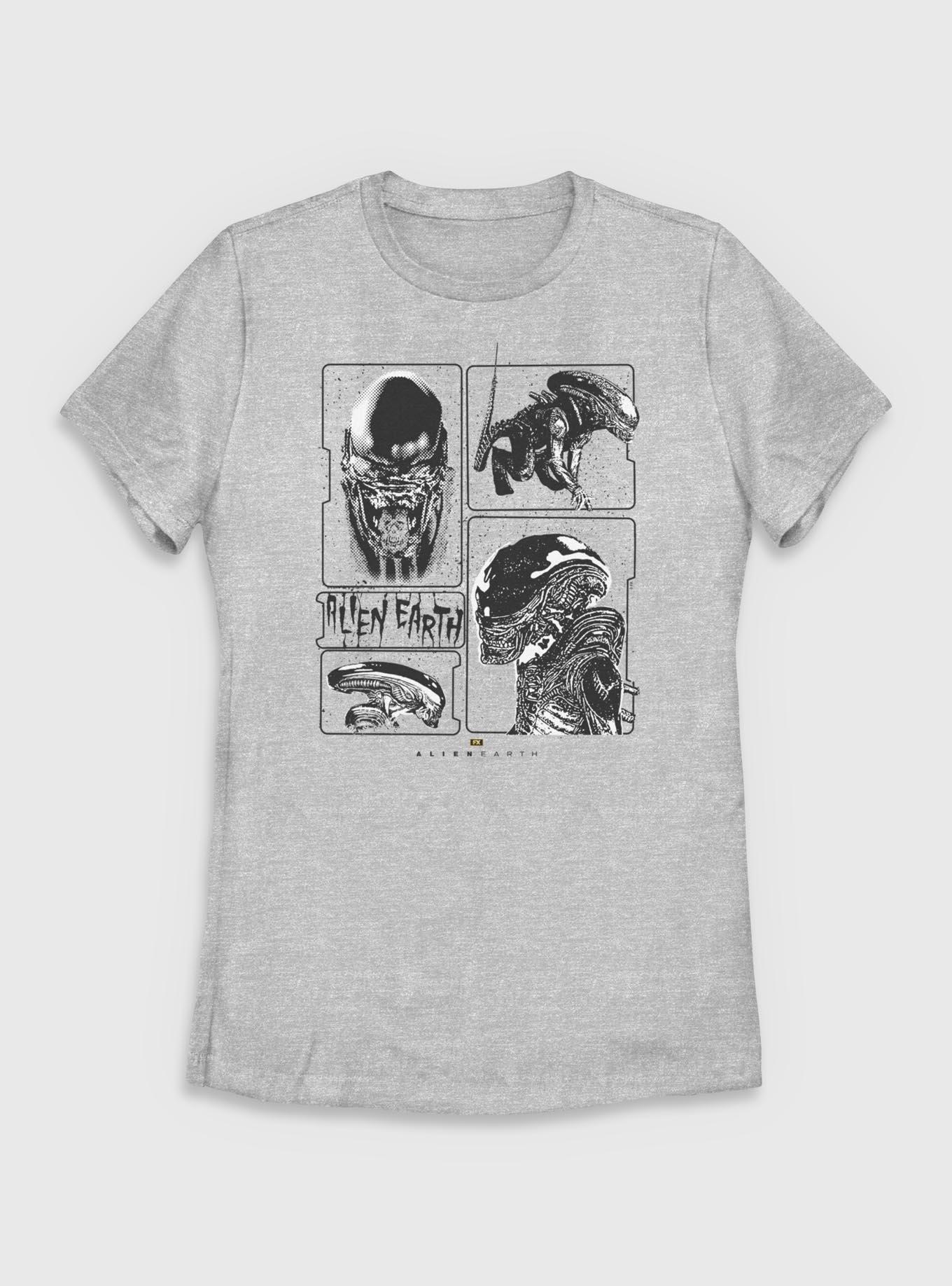 Alien: Earth Xenomorph Panels Womens T-Shirt, ATH HTR, hi-res