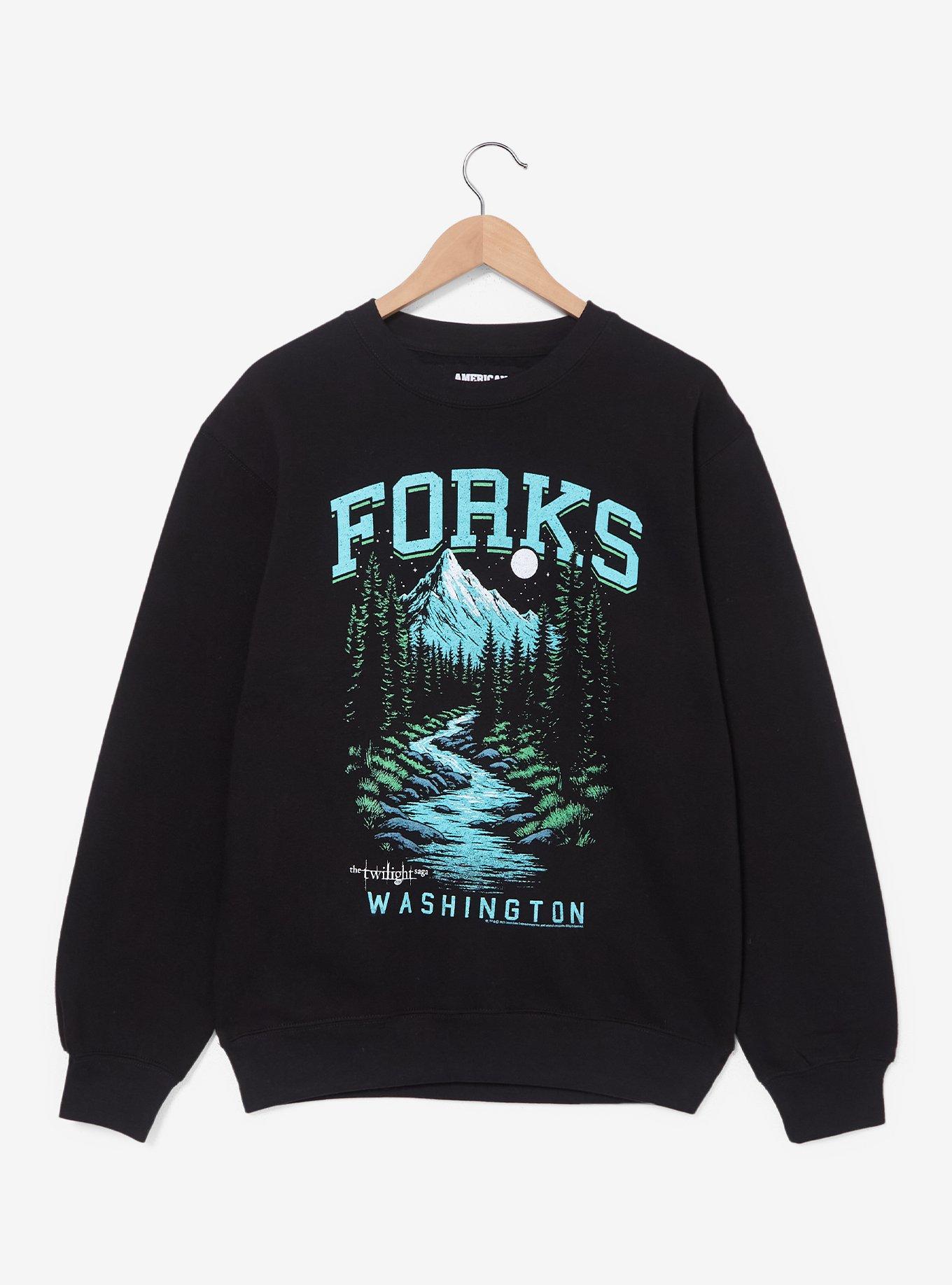 Twilight Forks Scenic Crewneck - BoxLunch Exclusive, , hi-res