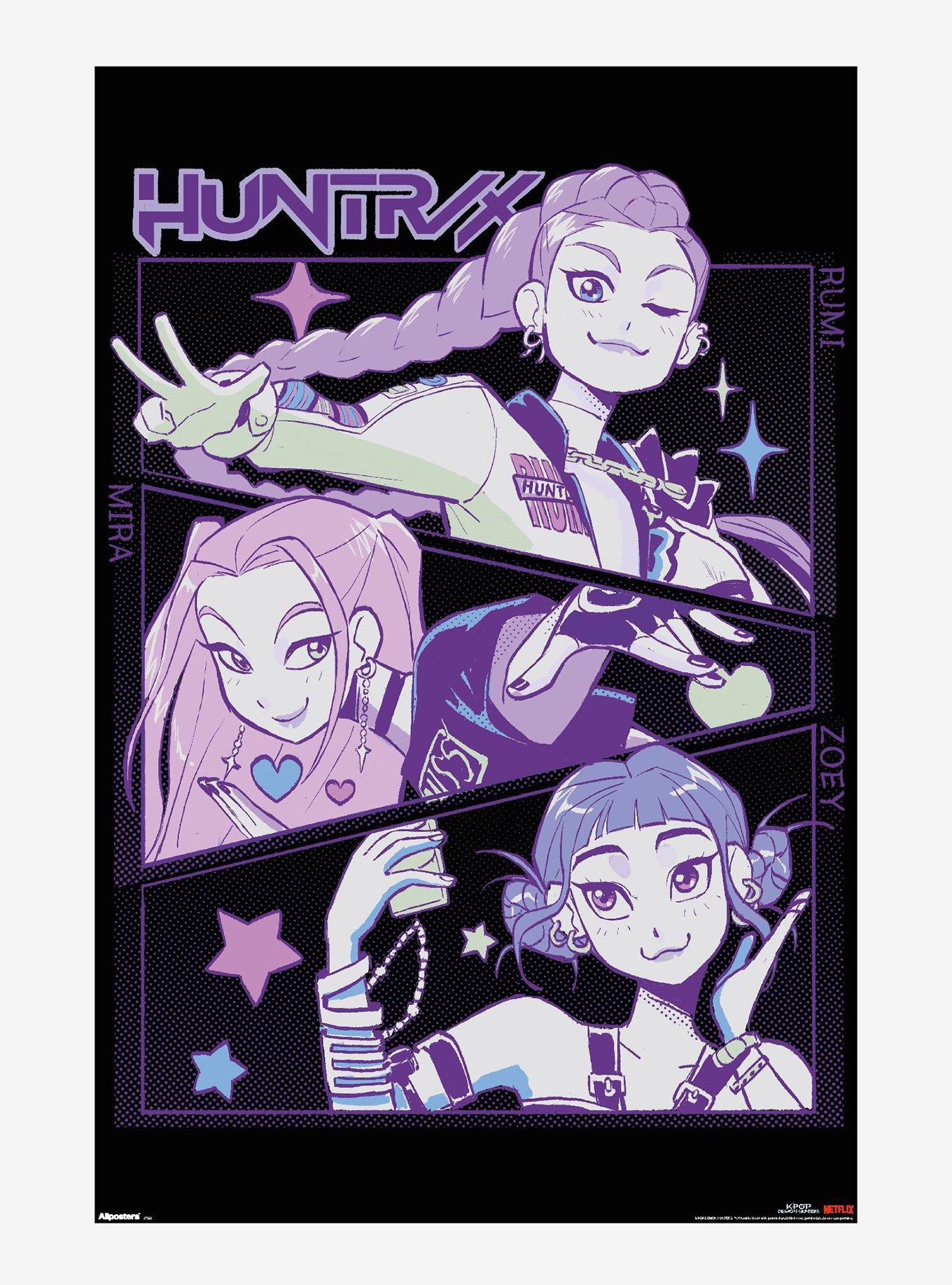 KPop Demon Hunters Huntrix Trio Illustration Poster, , hi-res