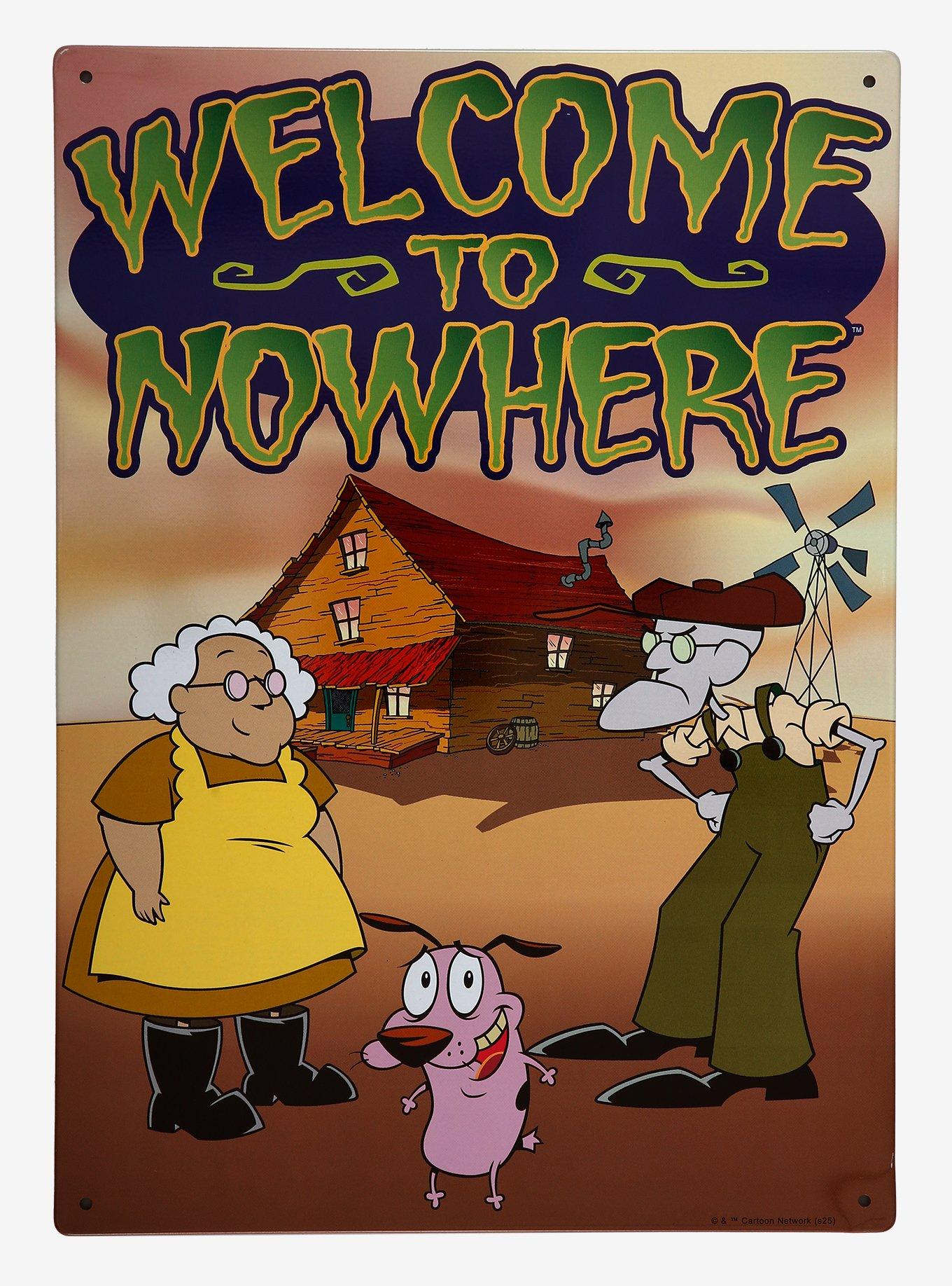 Courage The Cowardly Dog Welcome To Nowhere Metal Sign, , hi-res